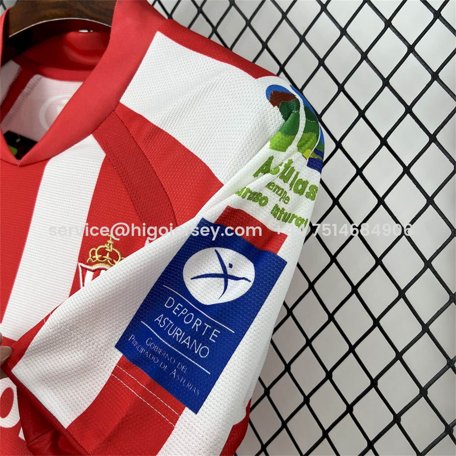 Higojerseys-Retro Sporting de Gijon 2008-09 Home Jersey