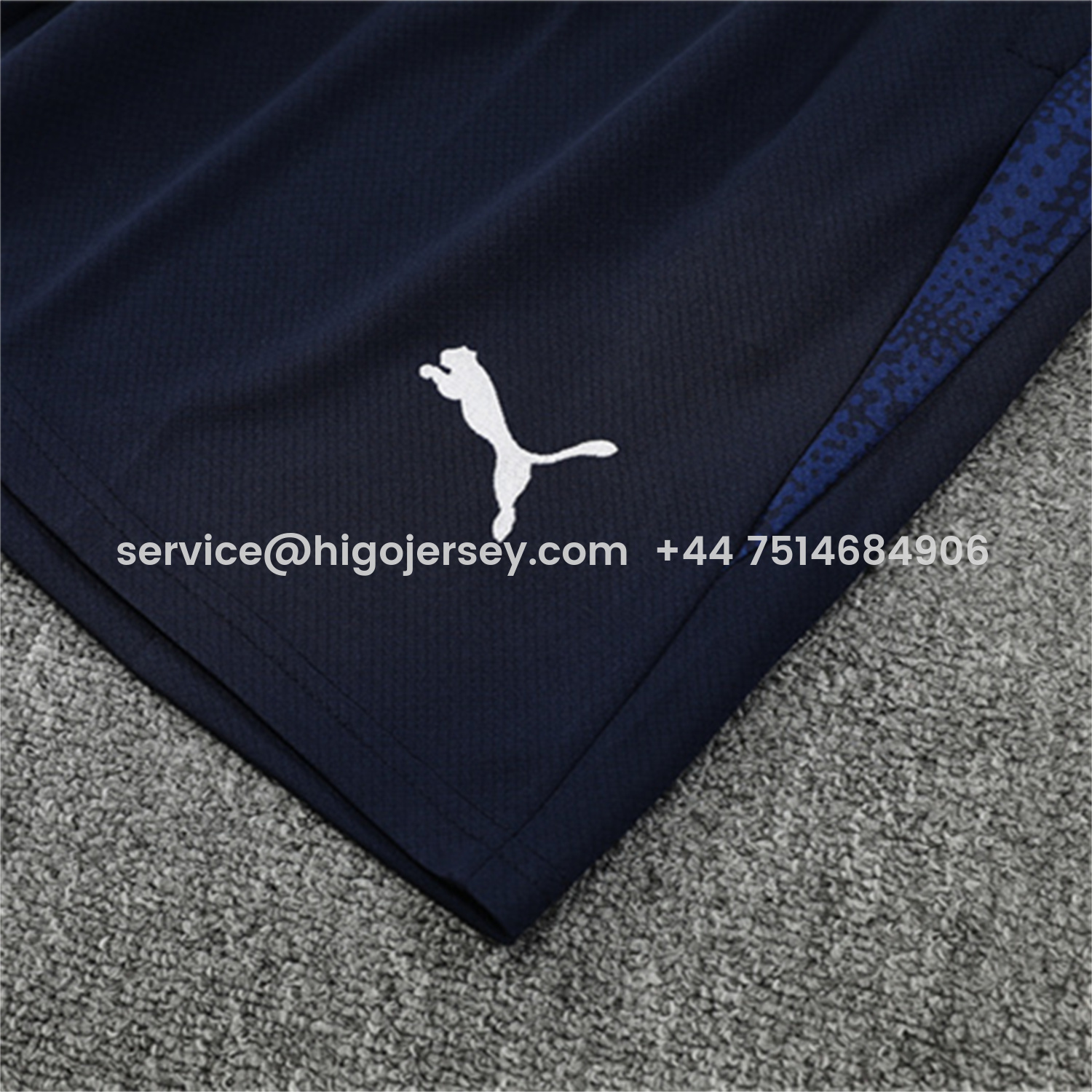 Higojerseys-Marseille 25-26 Kids Short-Sleeve Training Set - Royal Blue Top & Royal Blue Shorts