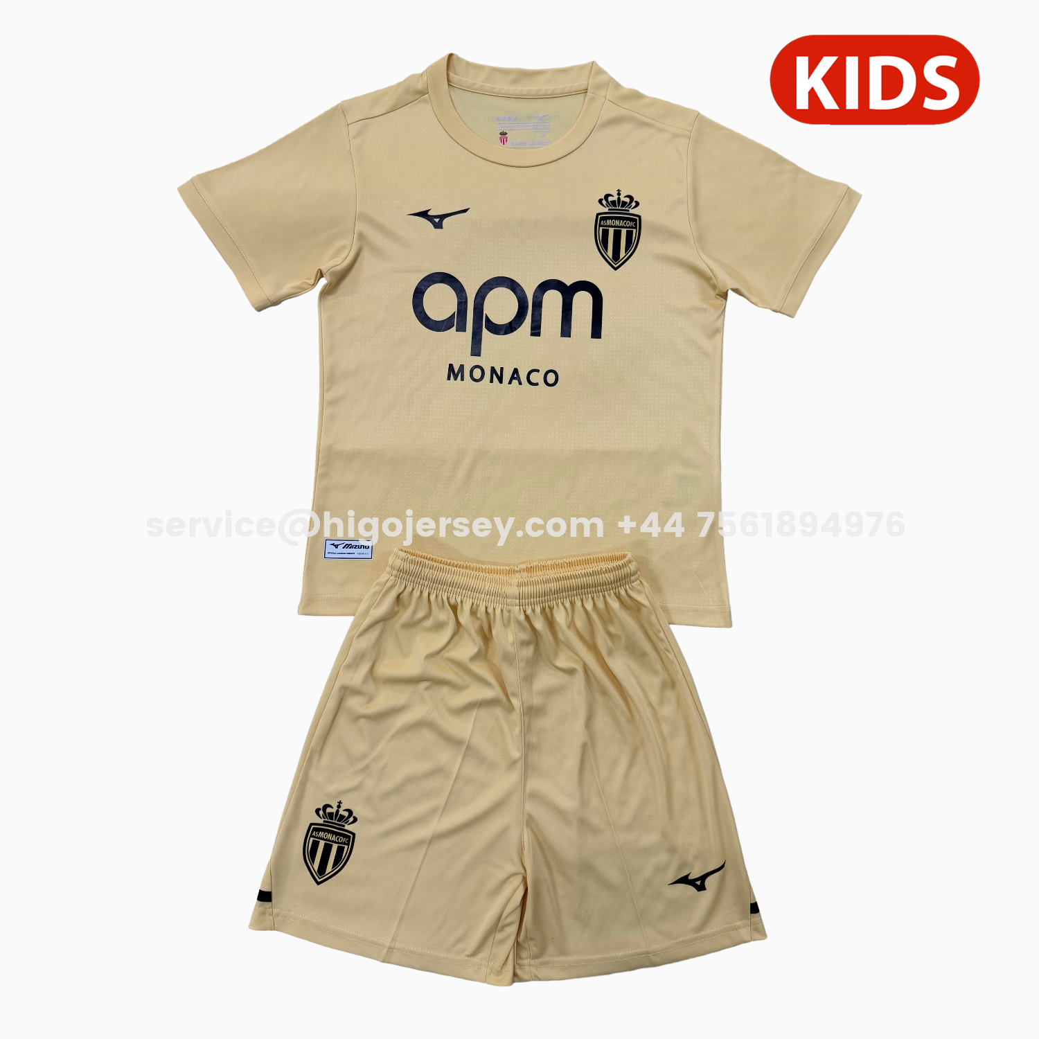 Higojerseys-AS Monaco 25-26 Third Kids Kit