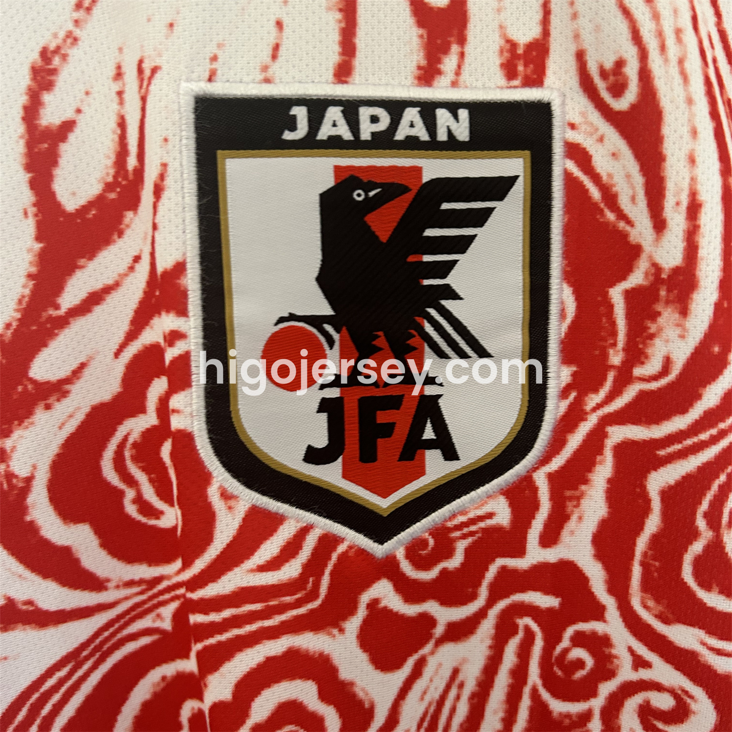 Higojerseys-Japan 25-26 Y3 Red Auspicious Cloud Pattern White Jersey - Fans Version