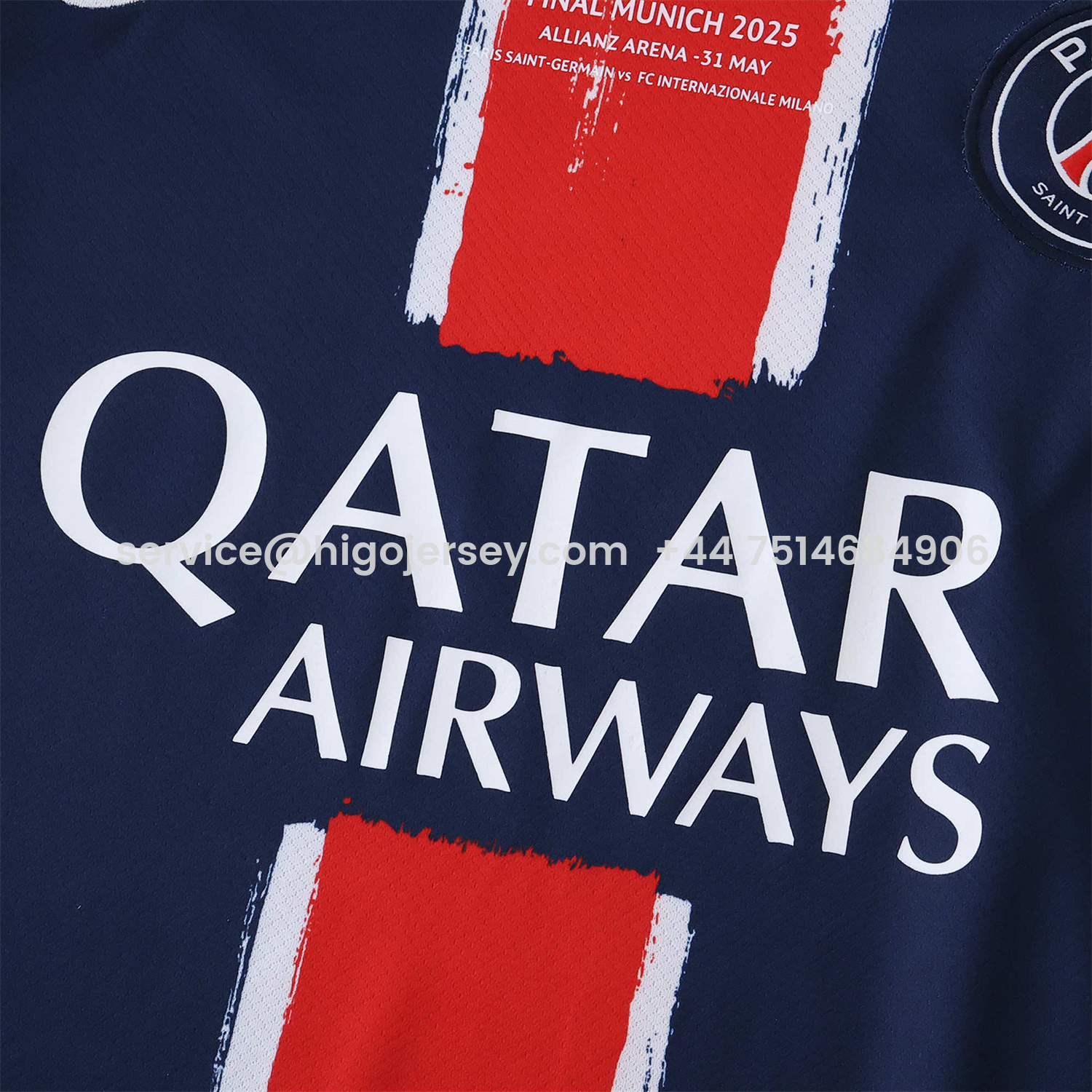 Higojerseys-Paris Saint-Germain PSG 24-25 Home Champions League Final Home Jersey - Fans Version