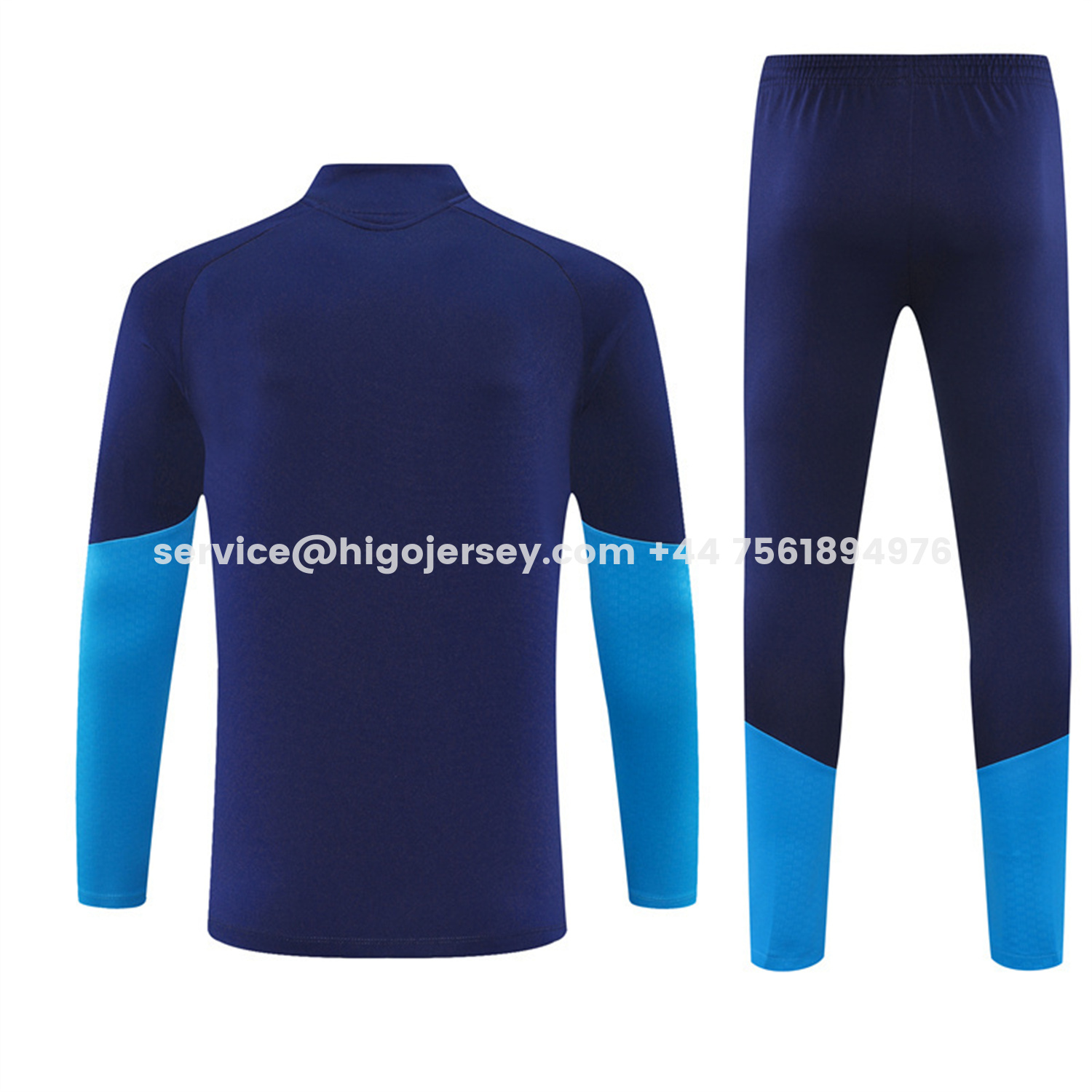 Higojerseys-Spain 2026 Long Sleeve Training Set - Royal Blue Top & Pants