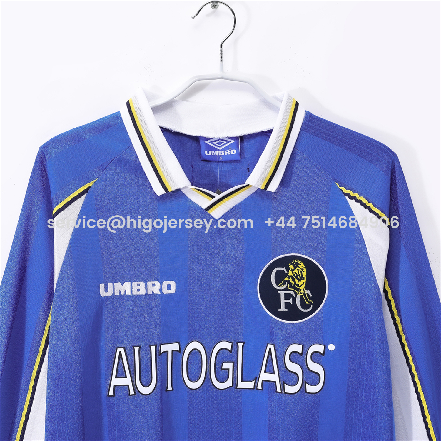 Higojerseys-Retro C.H.E.L.S.E.A 1997-99 Home Long Sleeves Jersey