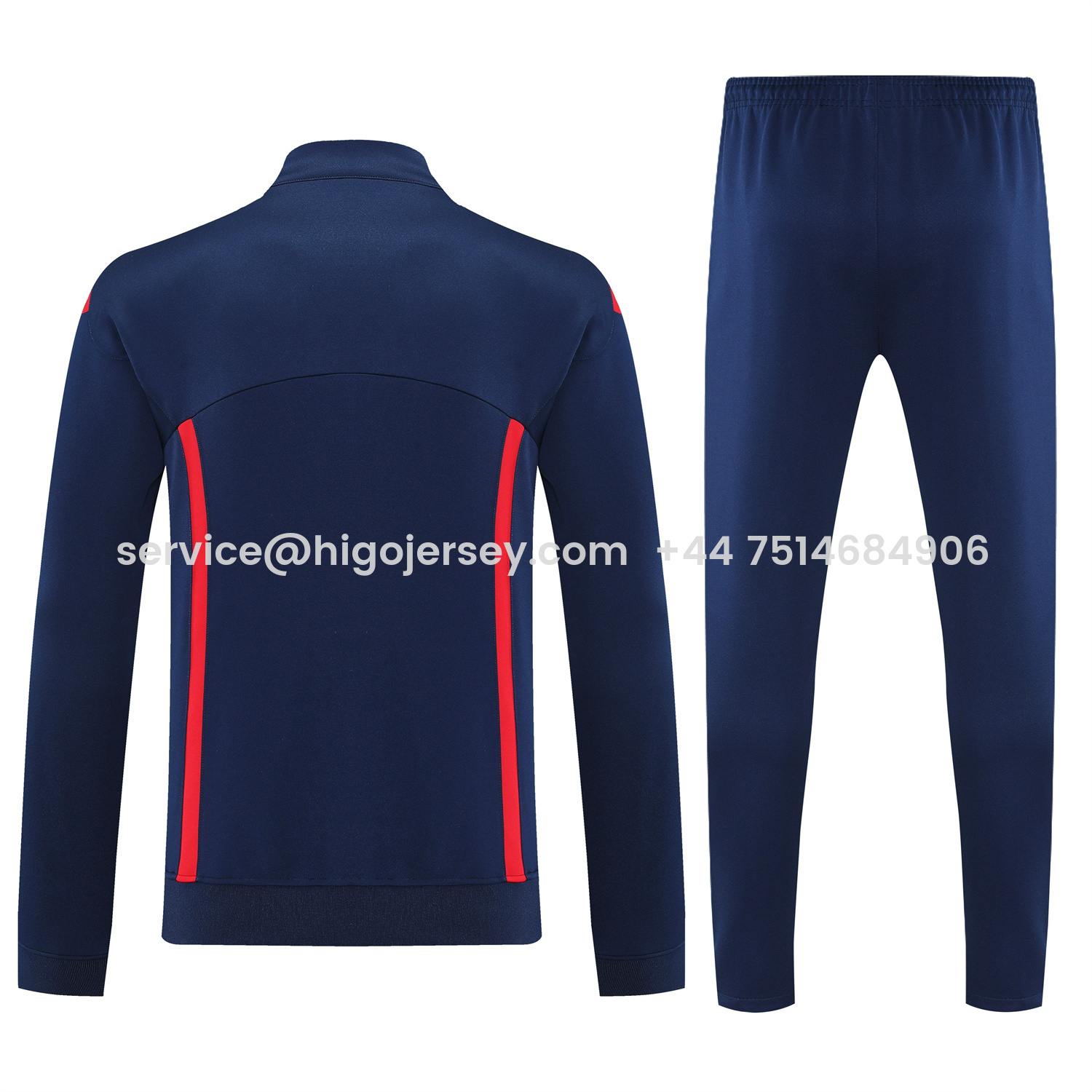 Higojerseys-Arsenal 25-26 Jacket Training Tracksuit - Deep Blue Jackets & Deep Blue Pants