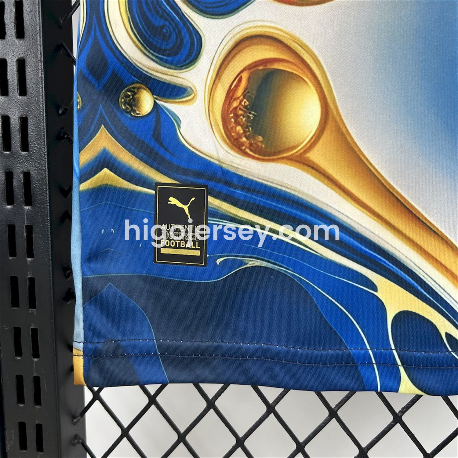 Higojerseys-Manchester City 25-26 Blue Golden Fan-designed Special Edition Jersey - Fans Version