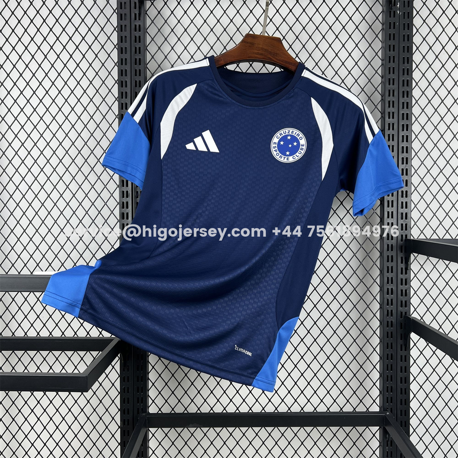 Higojerseys-Cruzeiro 25-26 Pre-Match Dark Blue Jersey - Fans Version