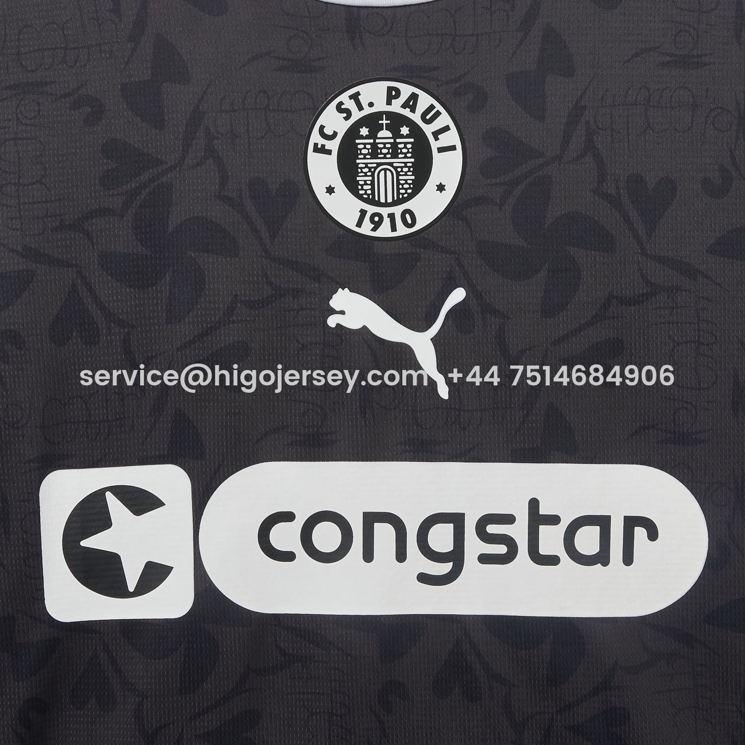 Higojerseys-St. Pauli 25-26 Third Black Jersey - Fans Version