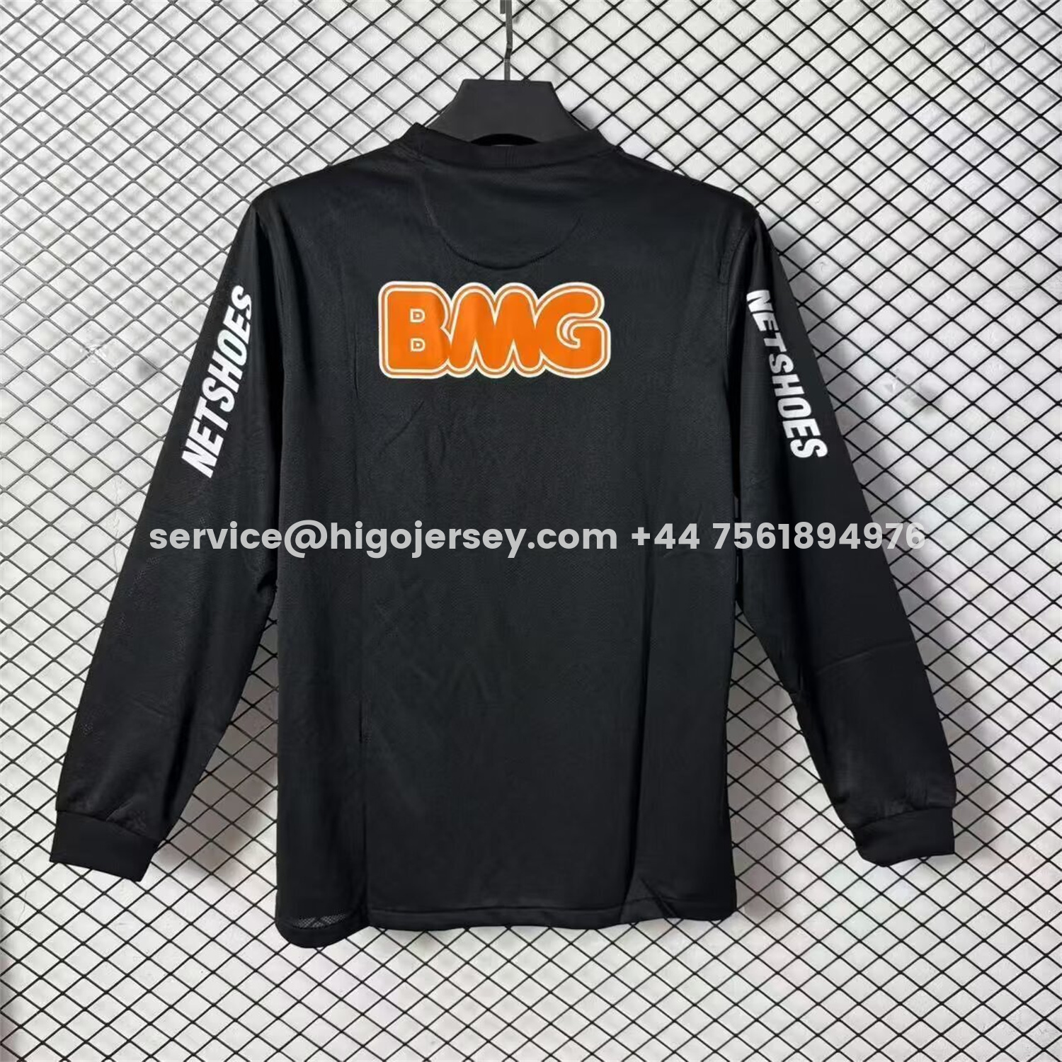 Higojerseys-Retro Santos 2011-12 Black Long Sleeves Jersey