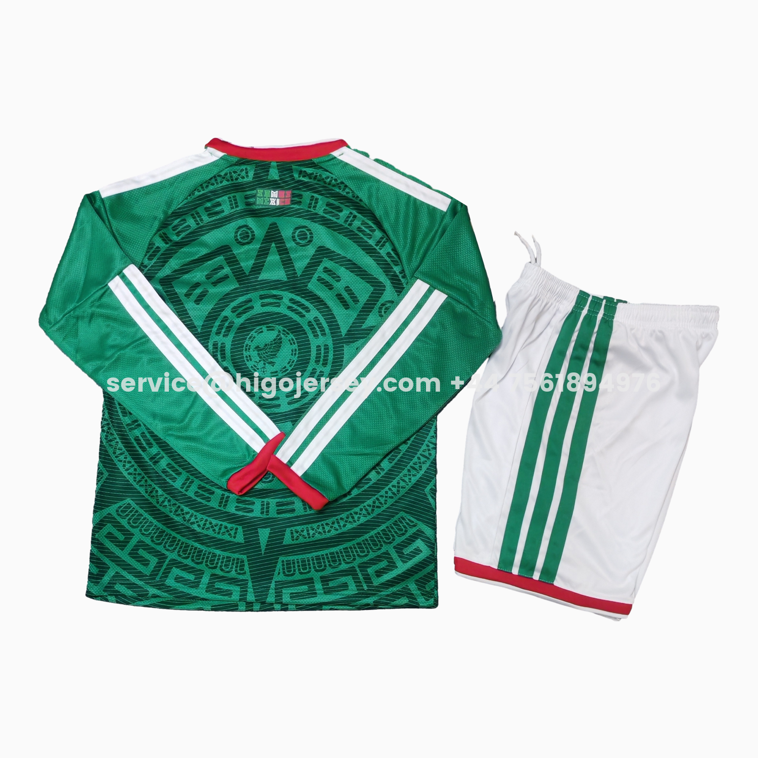Higojerseys-Mexico 2026 Home Long Sleeves Kids Kit