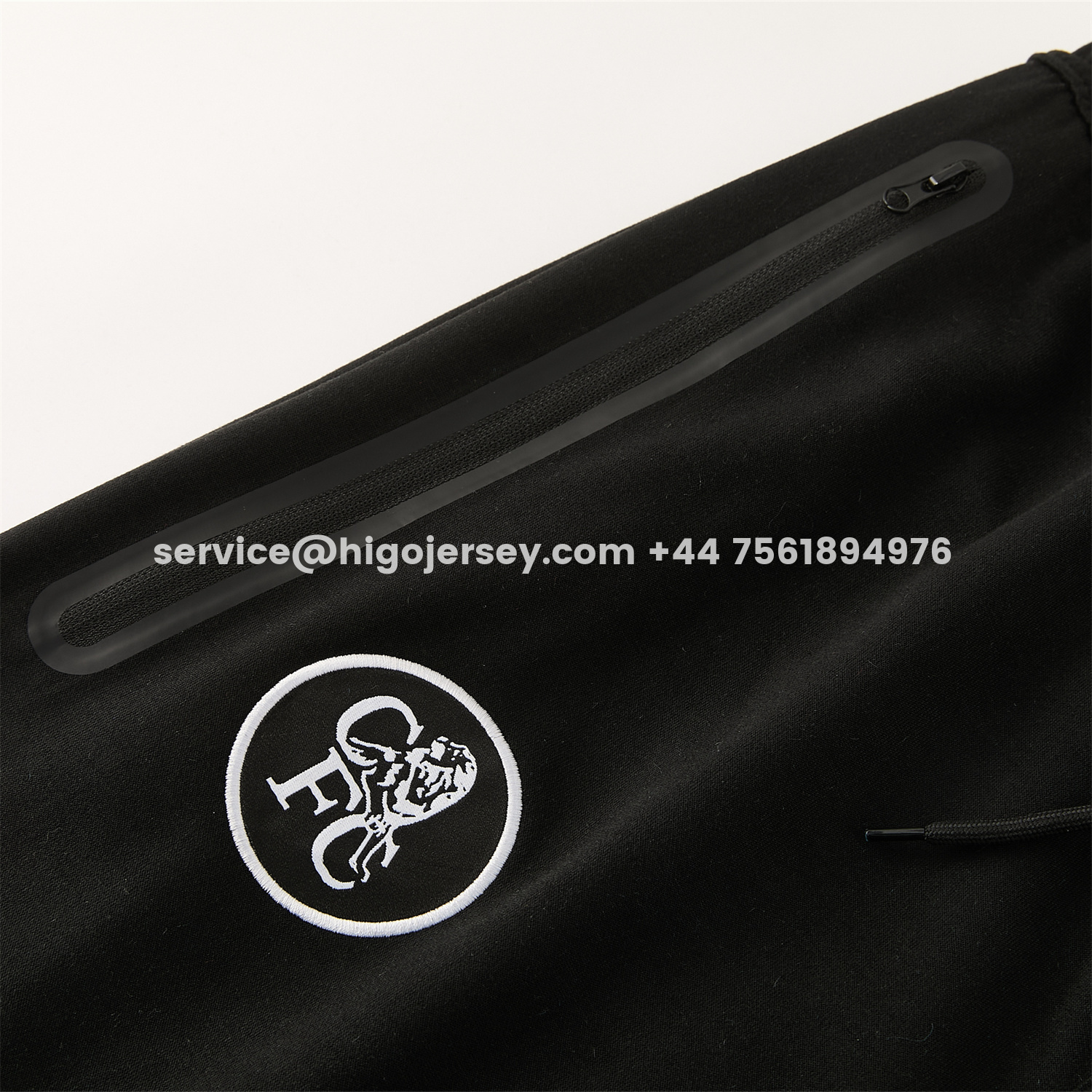 Higojerseys-C.H.E.L.S.E.A 2026 Hooded Windbreaker Training Set - Black Top & Pants