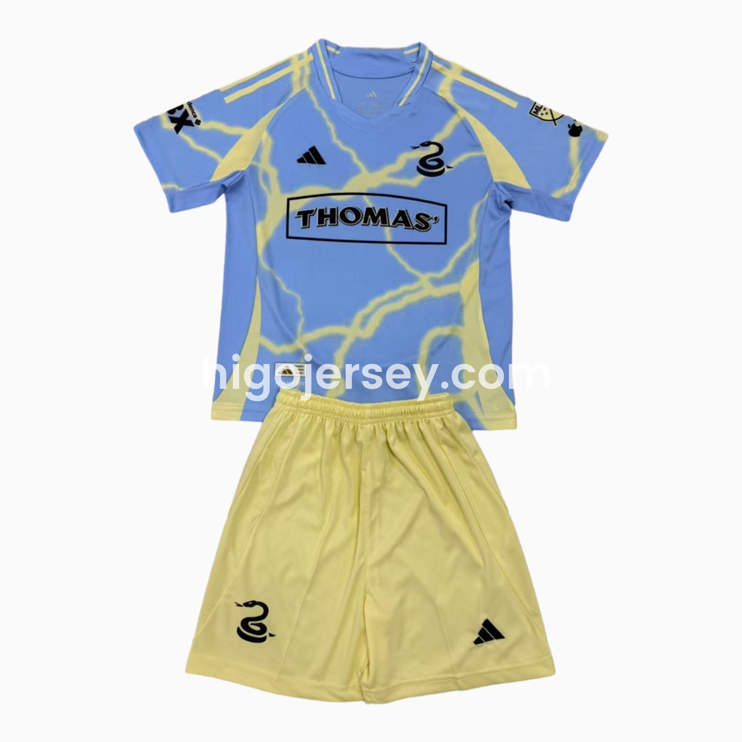 Higojerseys-Philadelphia Union 2025 Away Kids Kit