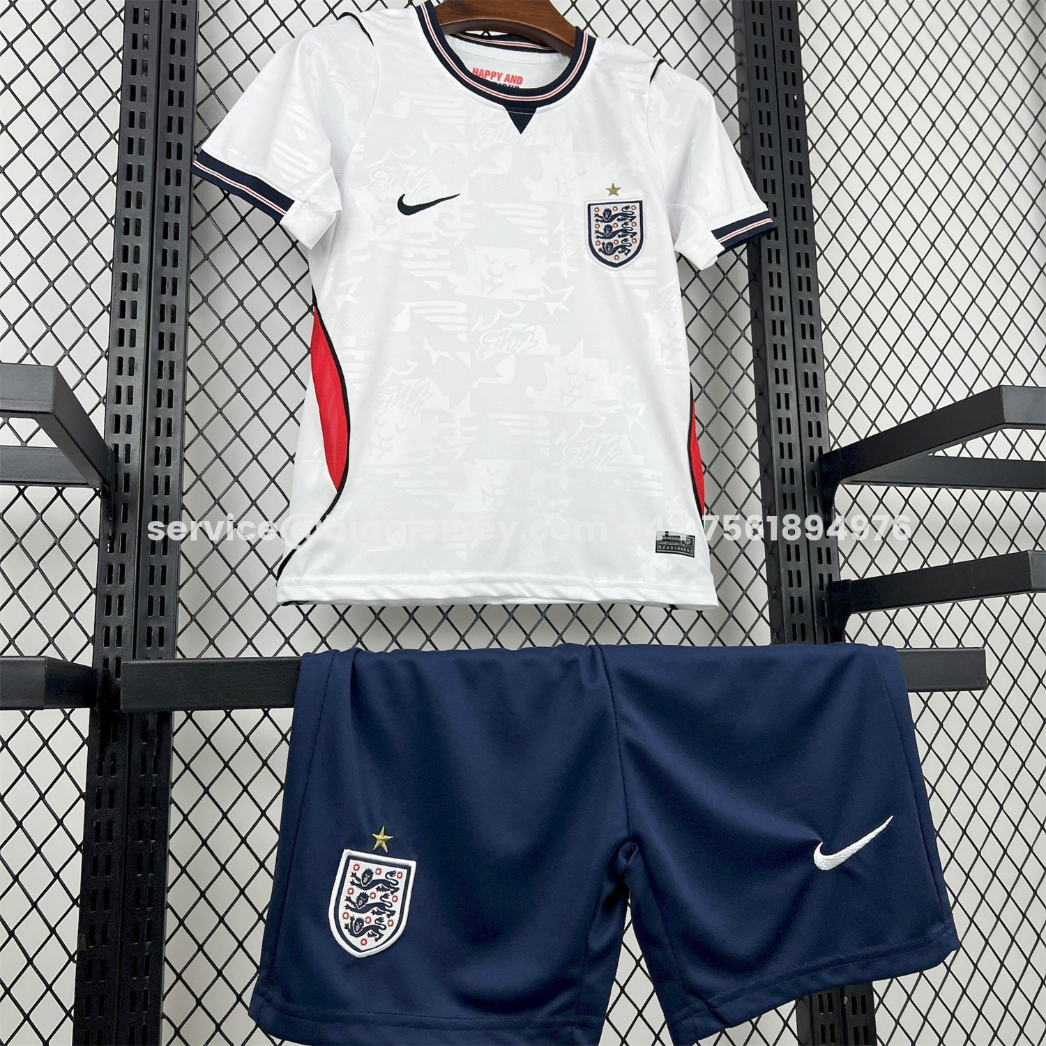 Higojerseys-England 2026 Home White Kids Kit