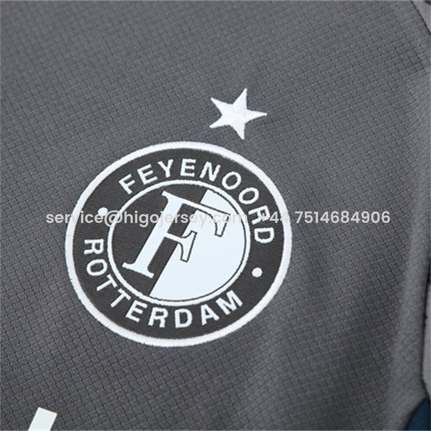 Higojerseys-Feyenoord 25-26 Kids Short-Sleeve Training Set - Dark Gray Top & Dark Gray Shorts