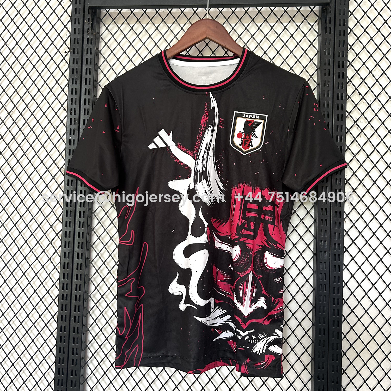 Higojerseys-Japan 25-26 Red Ghost Face Mask Black Special Jersey - Fans Version