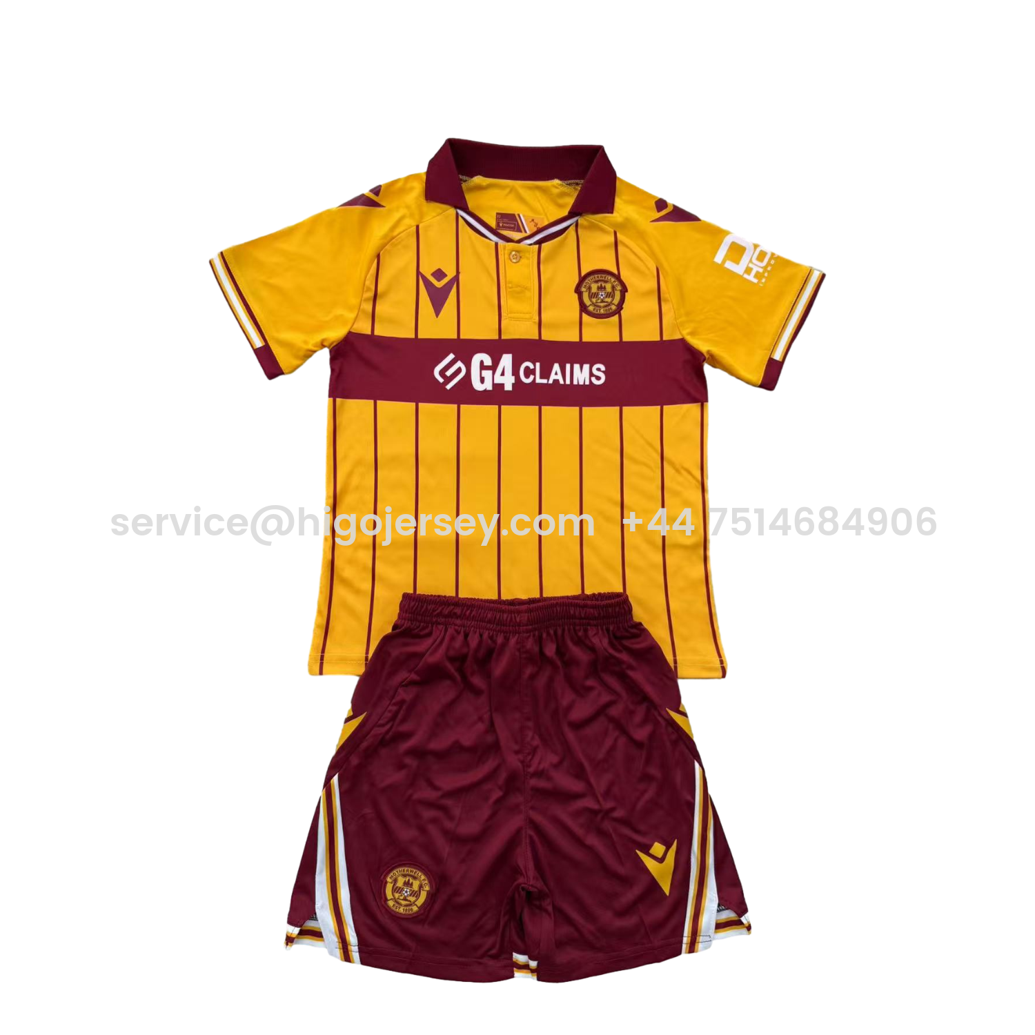 Higojerseys-Motherwell 25-26 Home Men's Adult Jersey Set - Fans Version