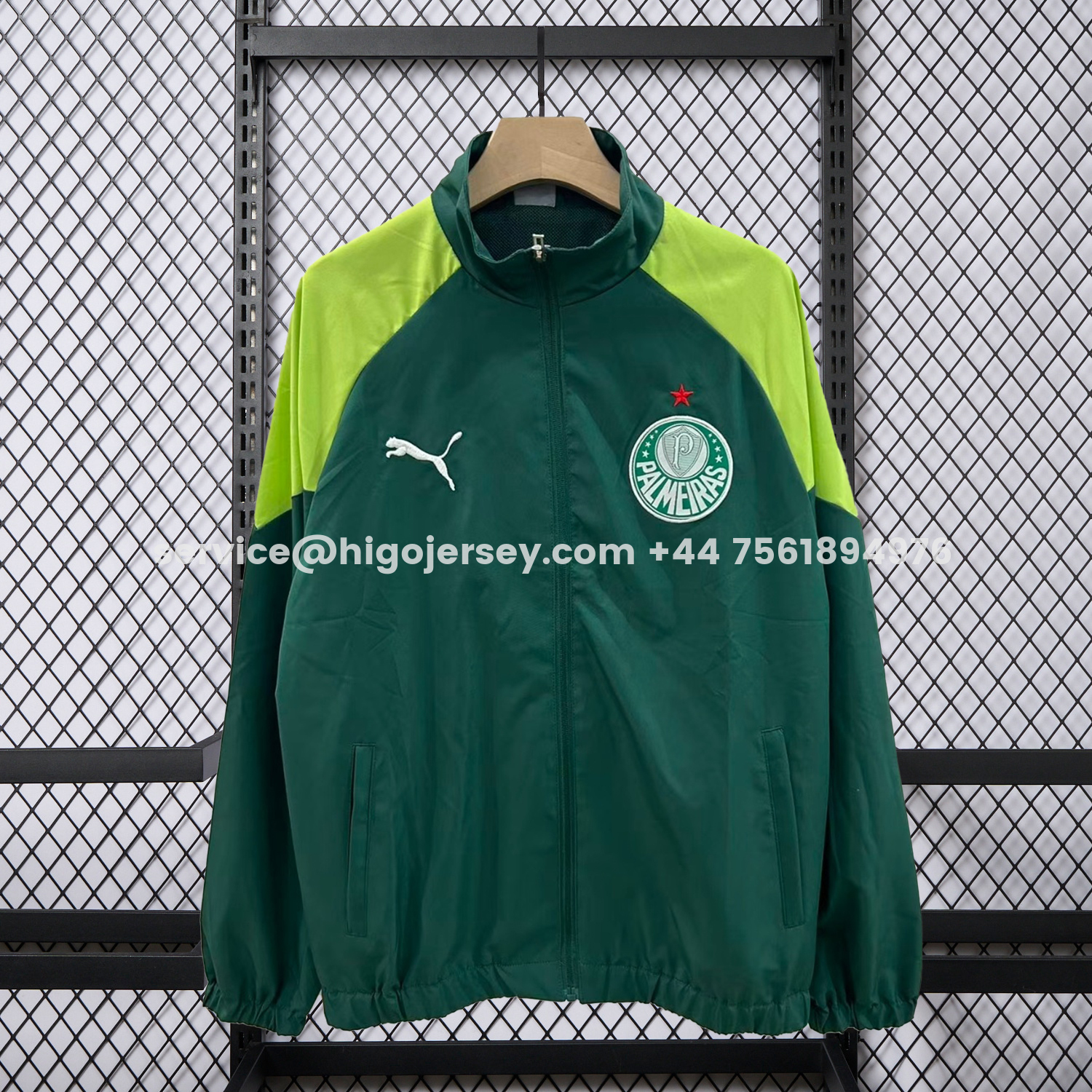 Higojerseys-Palmeiras 25-26 Training Windbreaker Jacket - Green