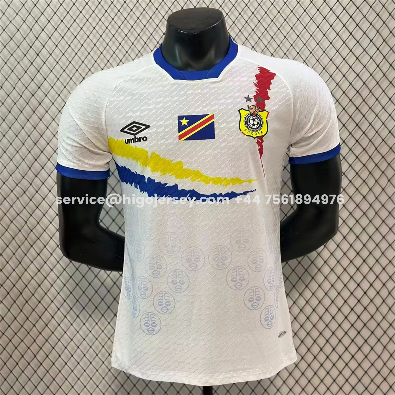 Higojerseys-Retro Congo 2023 Away White Jersey - Player Version