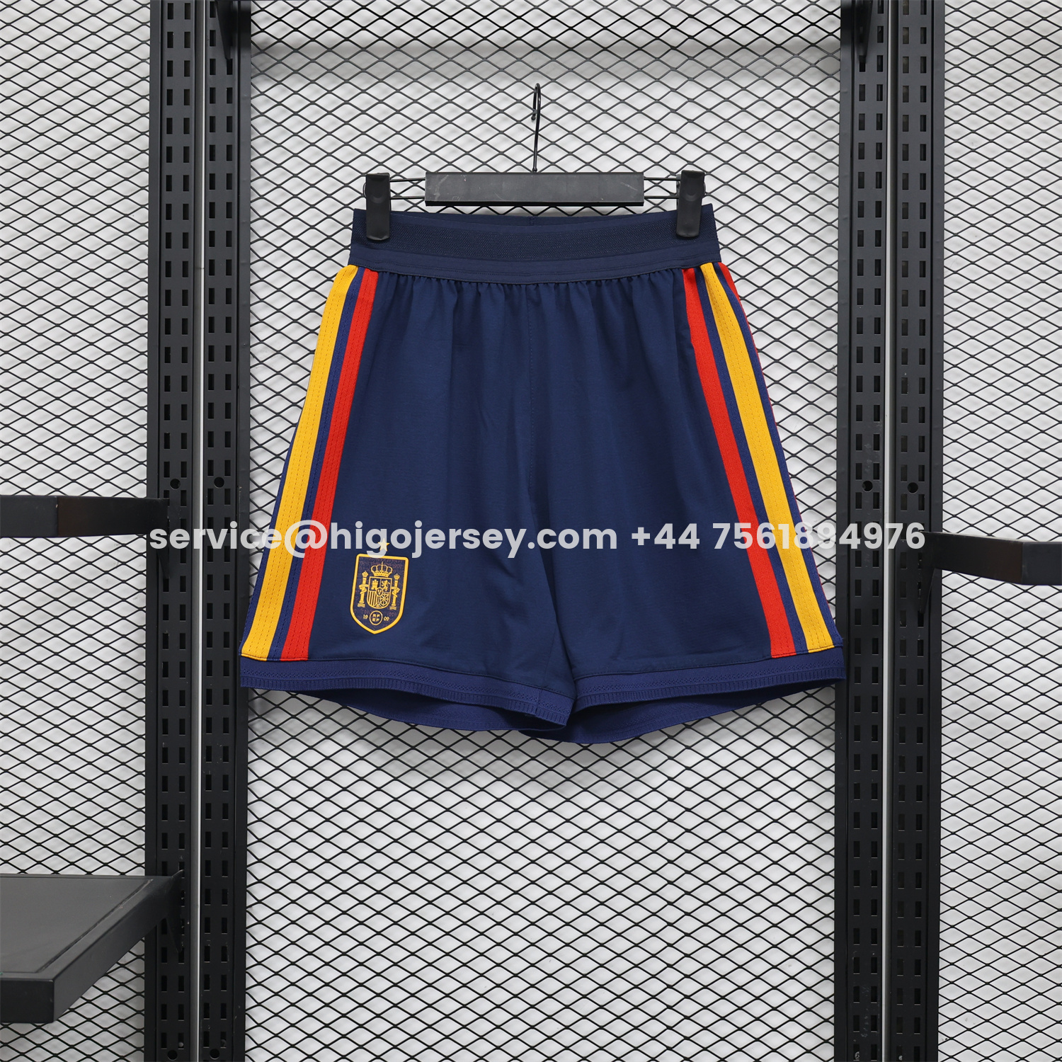 Higojerseys-Spain 2026 Home Dark Blue Shorts - Player Version