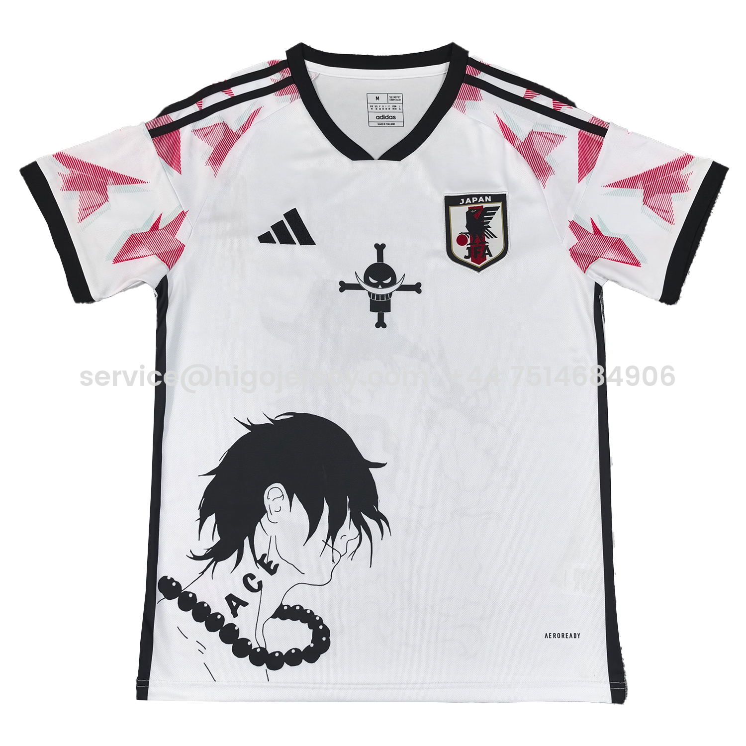 Higojerseys-Japan 25-26 Ace Silhouette White Jersey - Fans Version