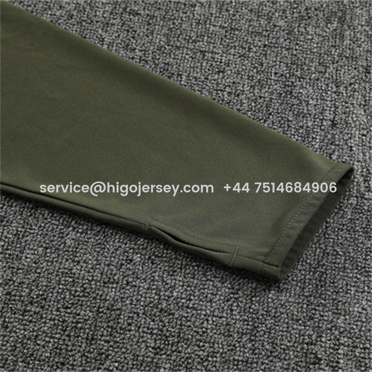 Higojerseys-Real Madrid 25-26 Kids Long Sleeve Training Set - Light Green Top & Army Green Pants