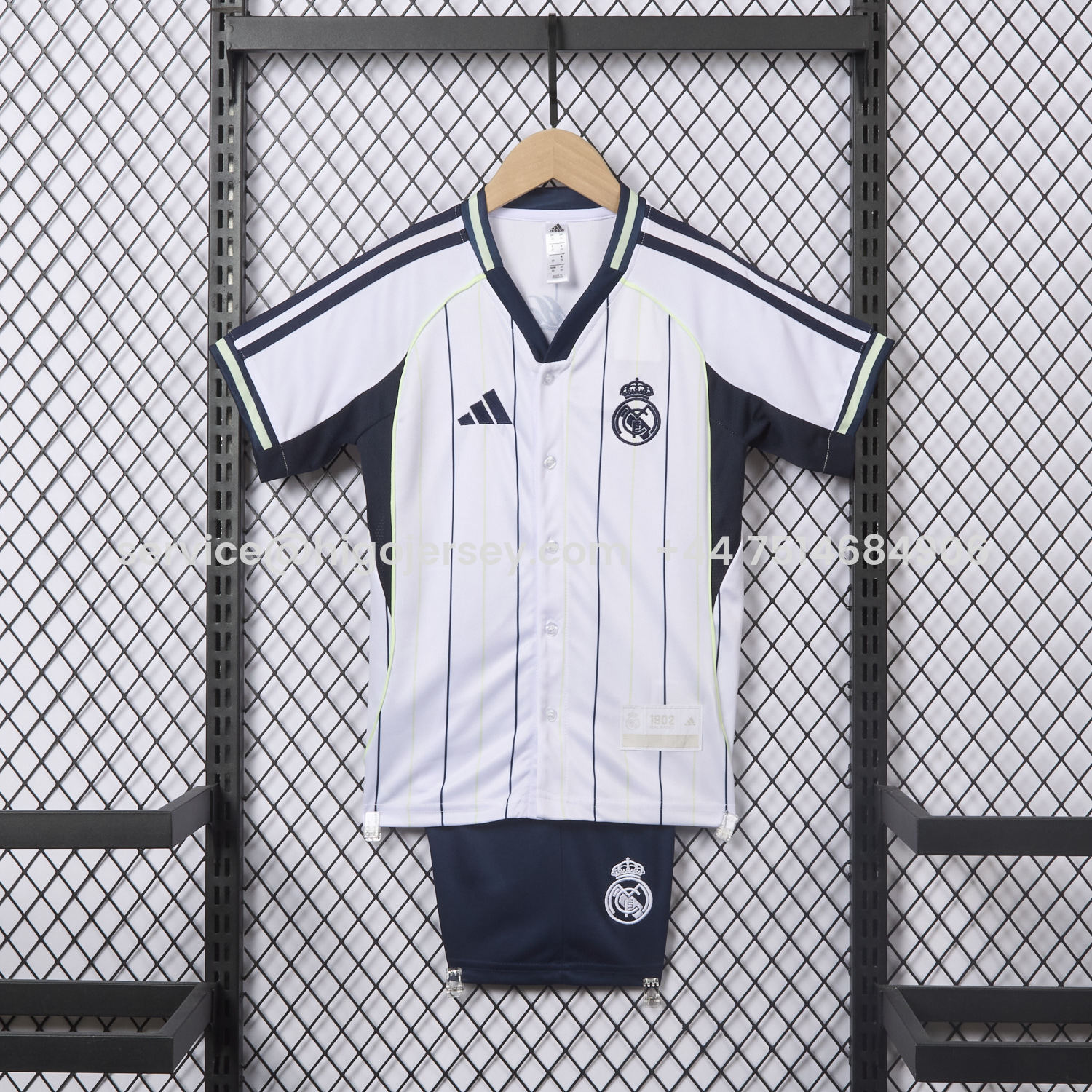 Higojerseys-Real Madrid 25-26 White Baseball Kids Kit