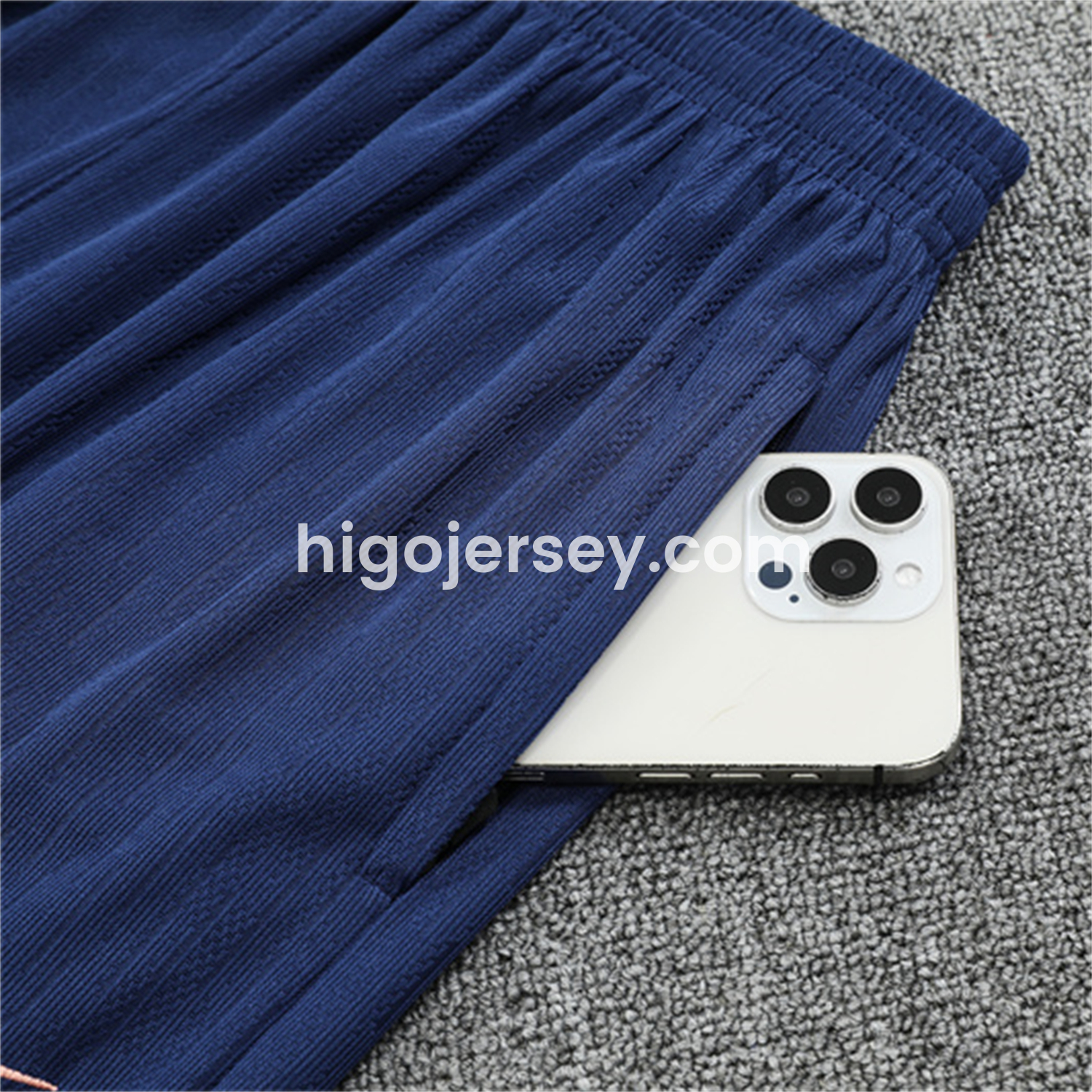 Higojerseys-Barcelona 25-26 Kids Long Sleeve Training Set - Player Version - Light Yellow Top and Blue Pants