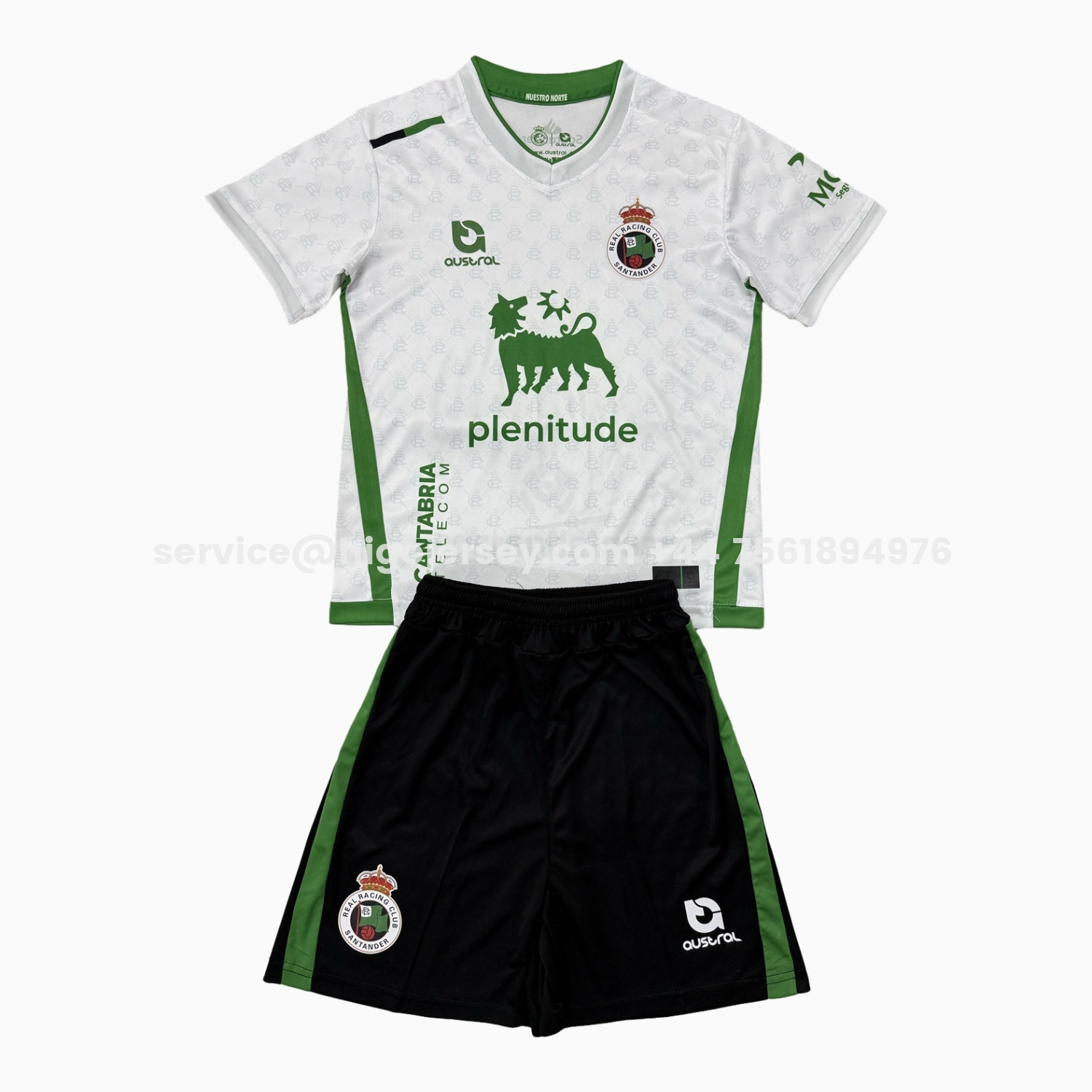 Higojerseys-Racing de Santander 25-26 Home Men's Adult Jersey Set - Fans Version