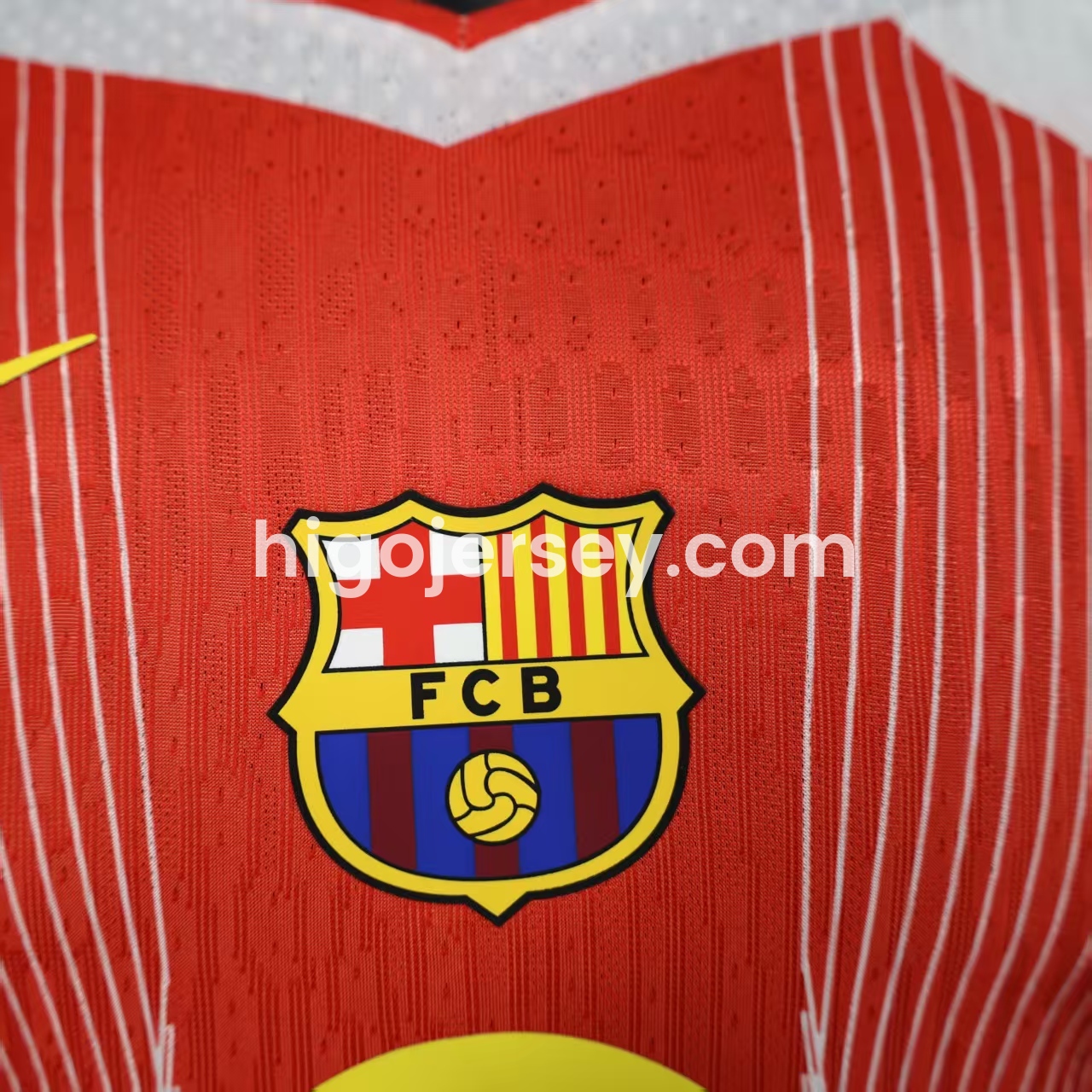 Higojerseys-Barcelona 25-26 Red & White Big LOGO Special Jersey - Player Version