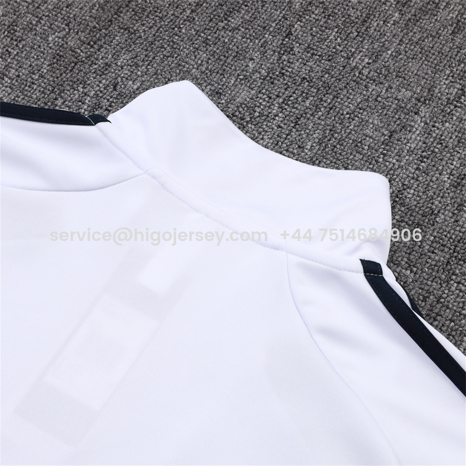 Higojerseys-Real Madrid 25-26 Jacket Training Tracksuit - White Throwback Jackets & Black Pants