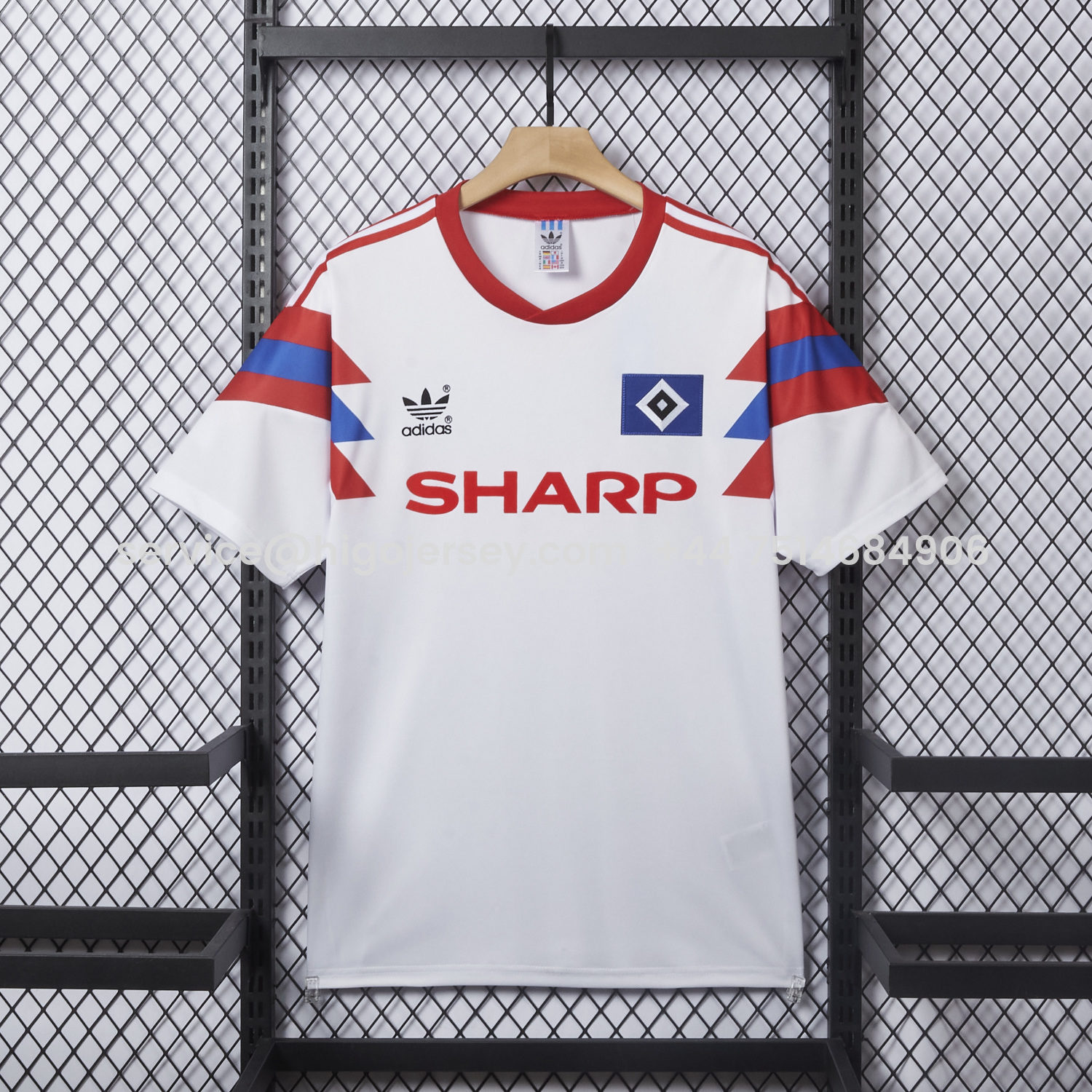 Higojerseys-Retro Hamburger SV 1989-90 Home Jersey