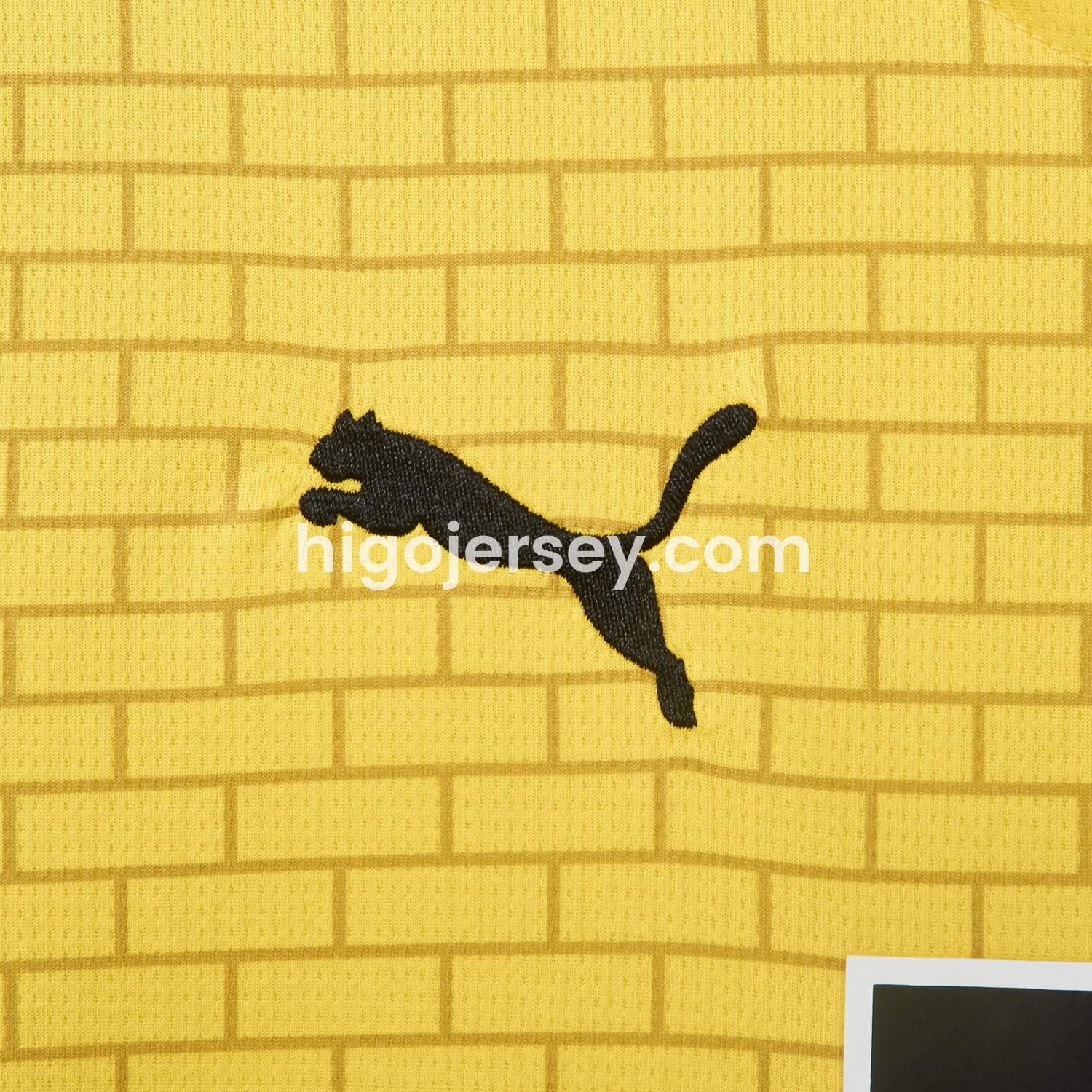 Higojerseys-Dortmund 25-26 Pre-Match Training Yellow Brickwork Pattern Jersey - Fans Version