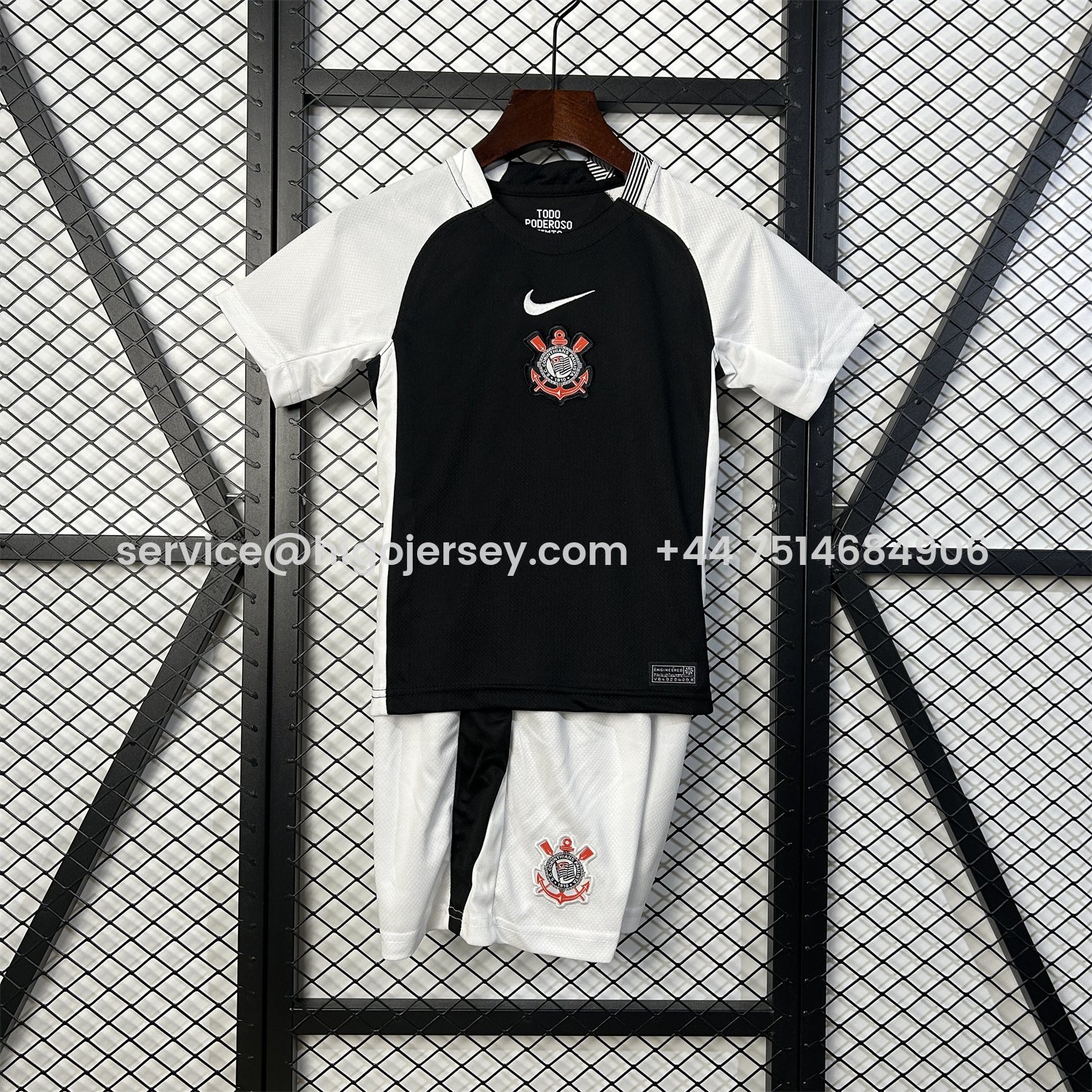 Higojerseys-Corinthians 25-26 Home Kids Kit
