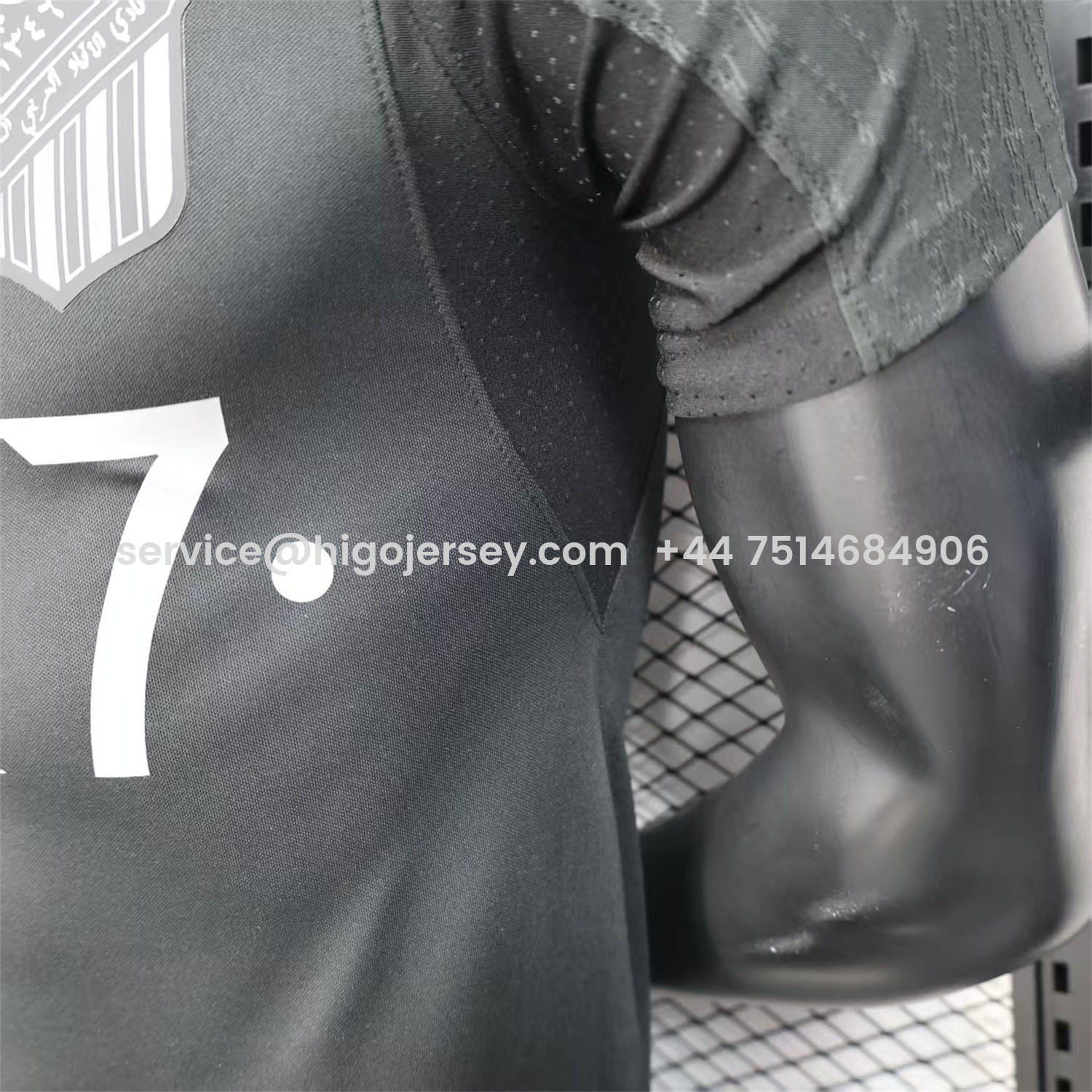 Higojerseys-Al Ittihad Jeddah United 25-26 Silver 1927 Anniversary Black Jersey - Player Version