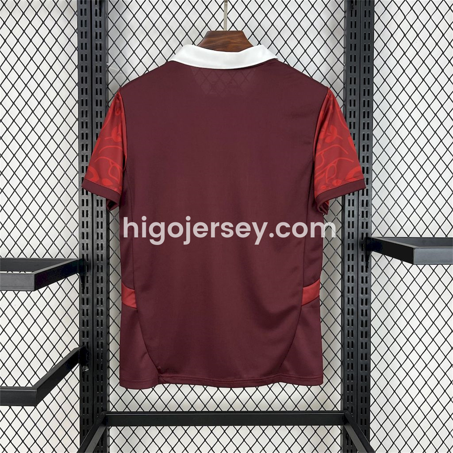 Higojerseys-Portugal 2025-26 Red Flower Training Jersey - Fans Version