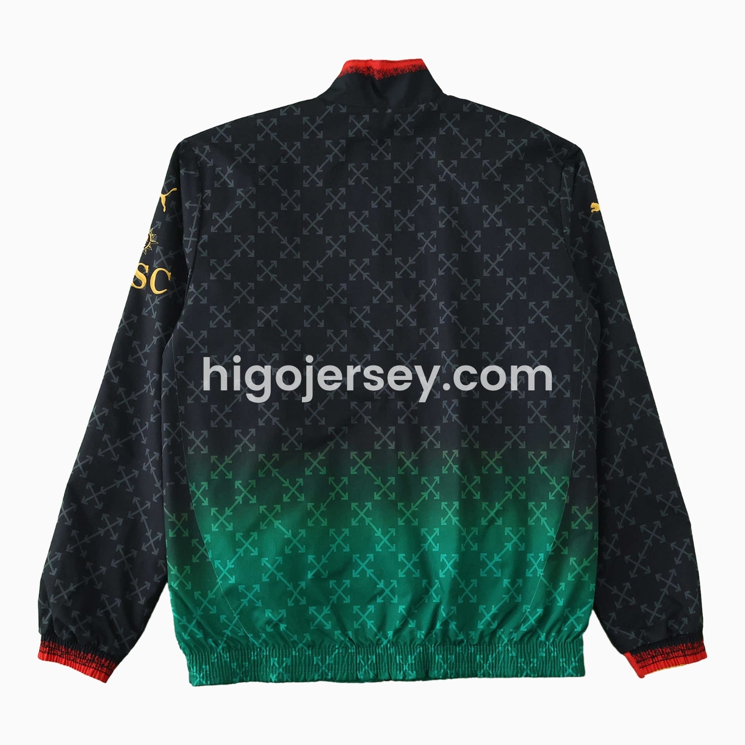Higojerseys-AC Milan 24-25 Fourth “Diavoli” Special Edition Double Sided Reversible Windbreaker - Black & Red