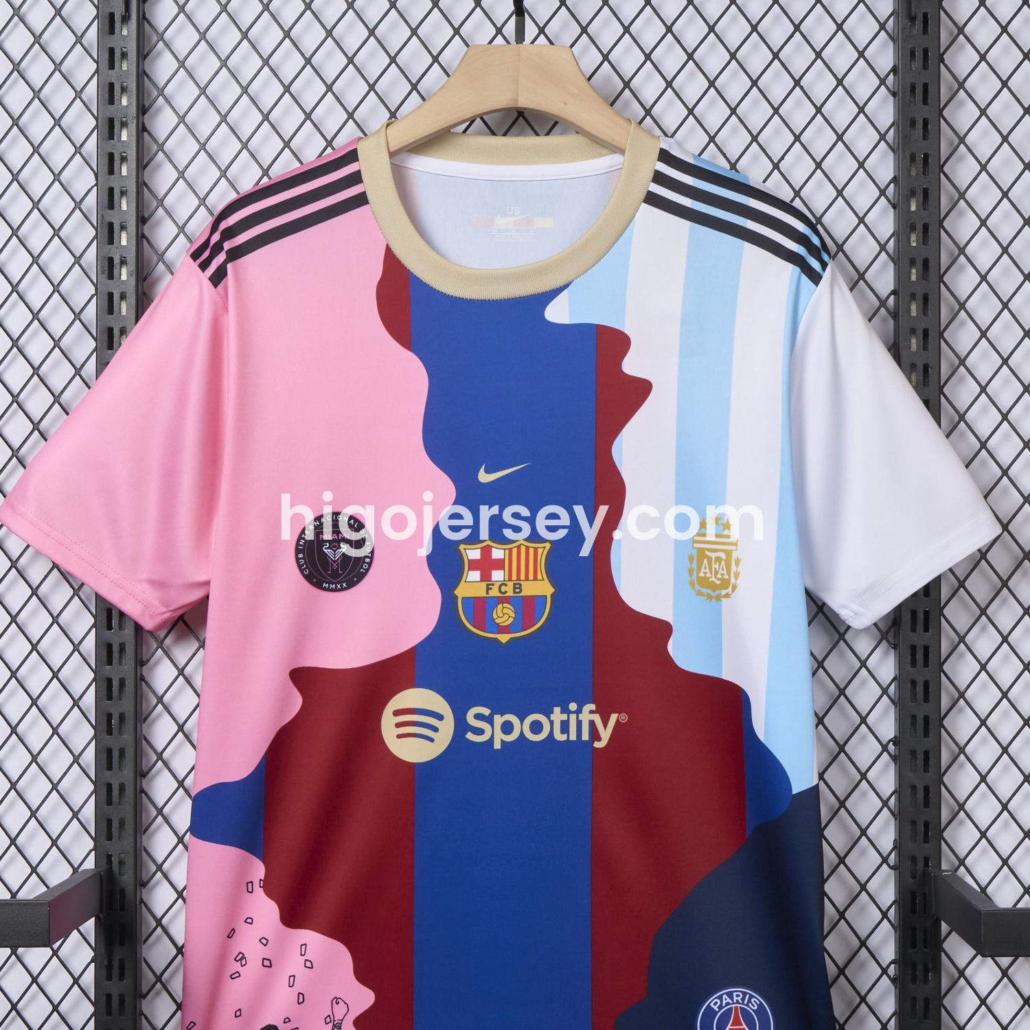 Higojerseys-Messi Career Commemorative Jersey - Fans Version - Barcelona Argentina Paris Saint-Germain PSG INT M.A.M