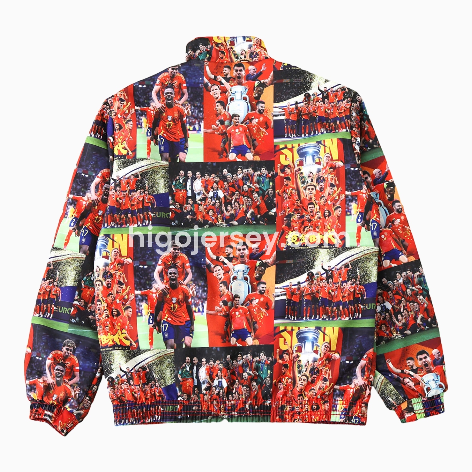 Higojerseys-Spain 24-25 Red Double Sided Reversible Windbreaker - 2024 EURO Championship