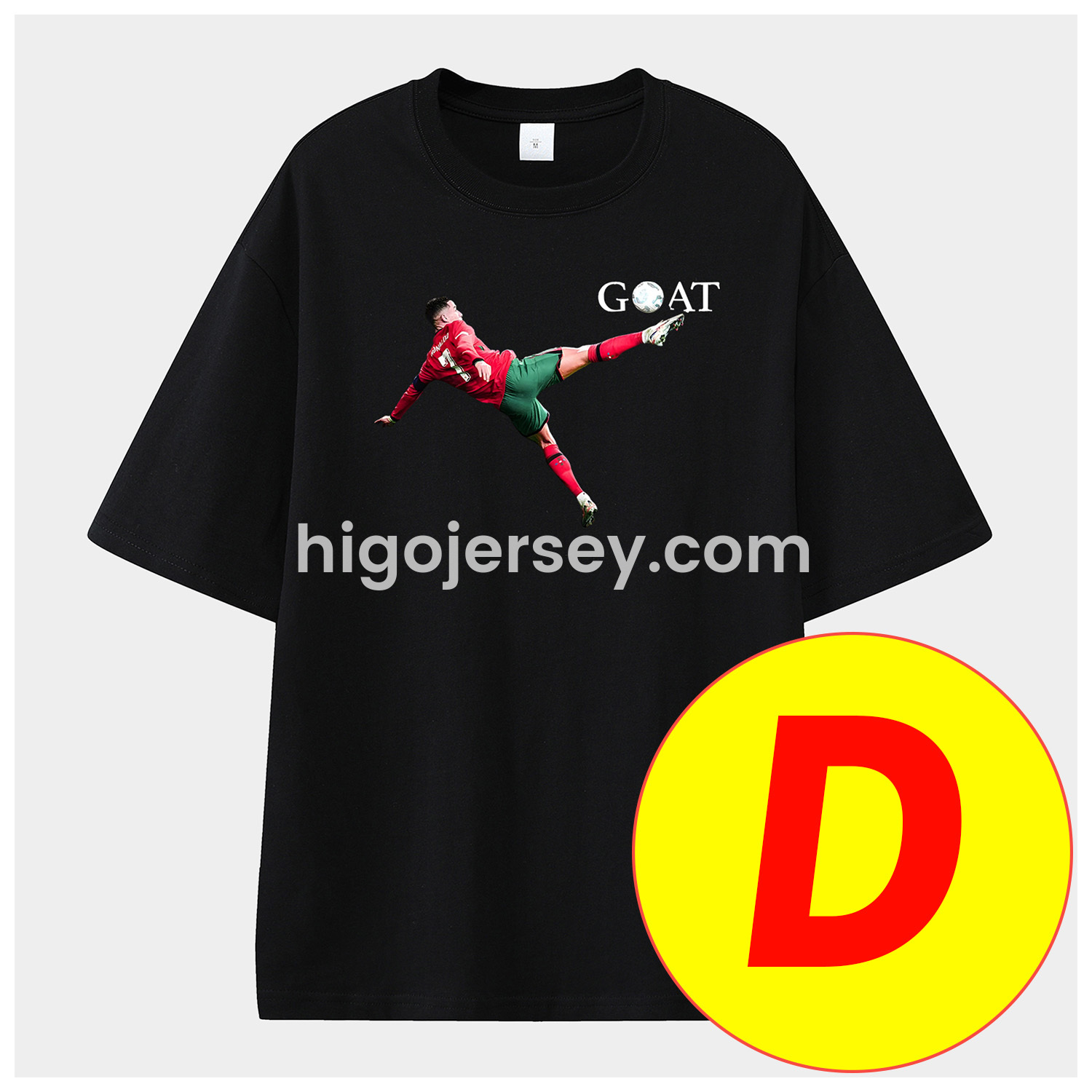 Higojerseys-Cristiano Ronaldo Portugal Real Madrid Manchester United Unisex Pure Cotton T-shirt