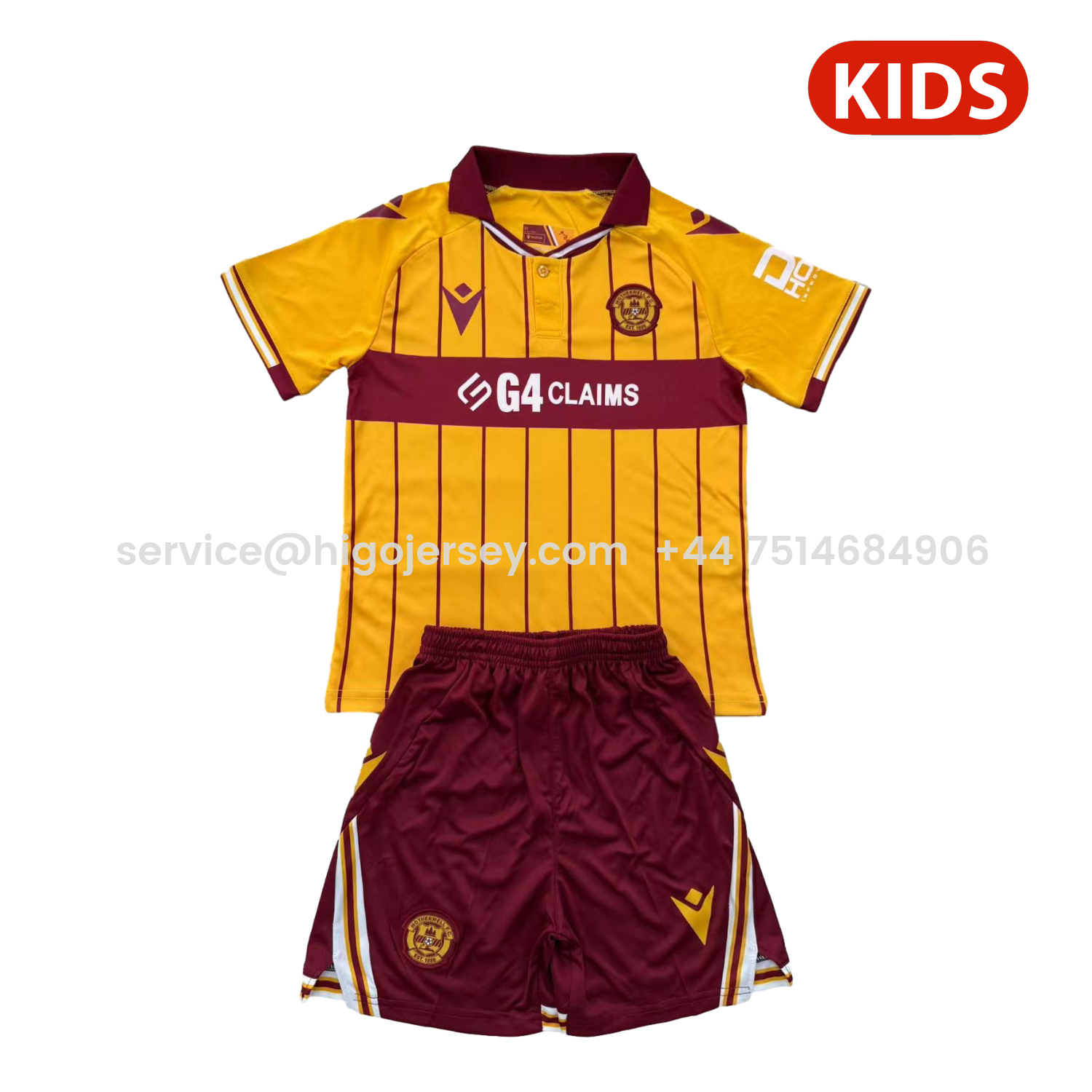 Higojerseys-Motherwell 25-26 Home Kids Kit