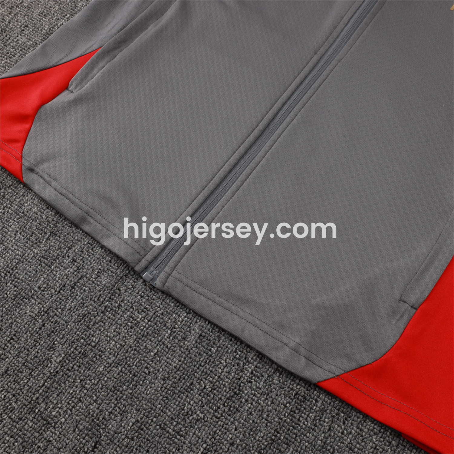 Higojerseys-AC Milan 25-26 Jacket Training Tracksuit - Grey top & Grey Pants