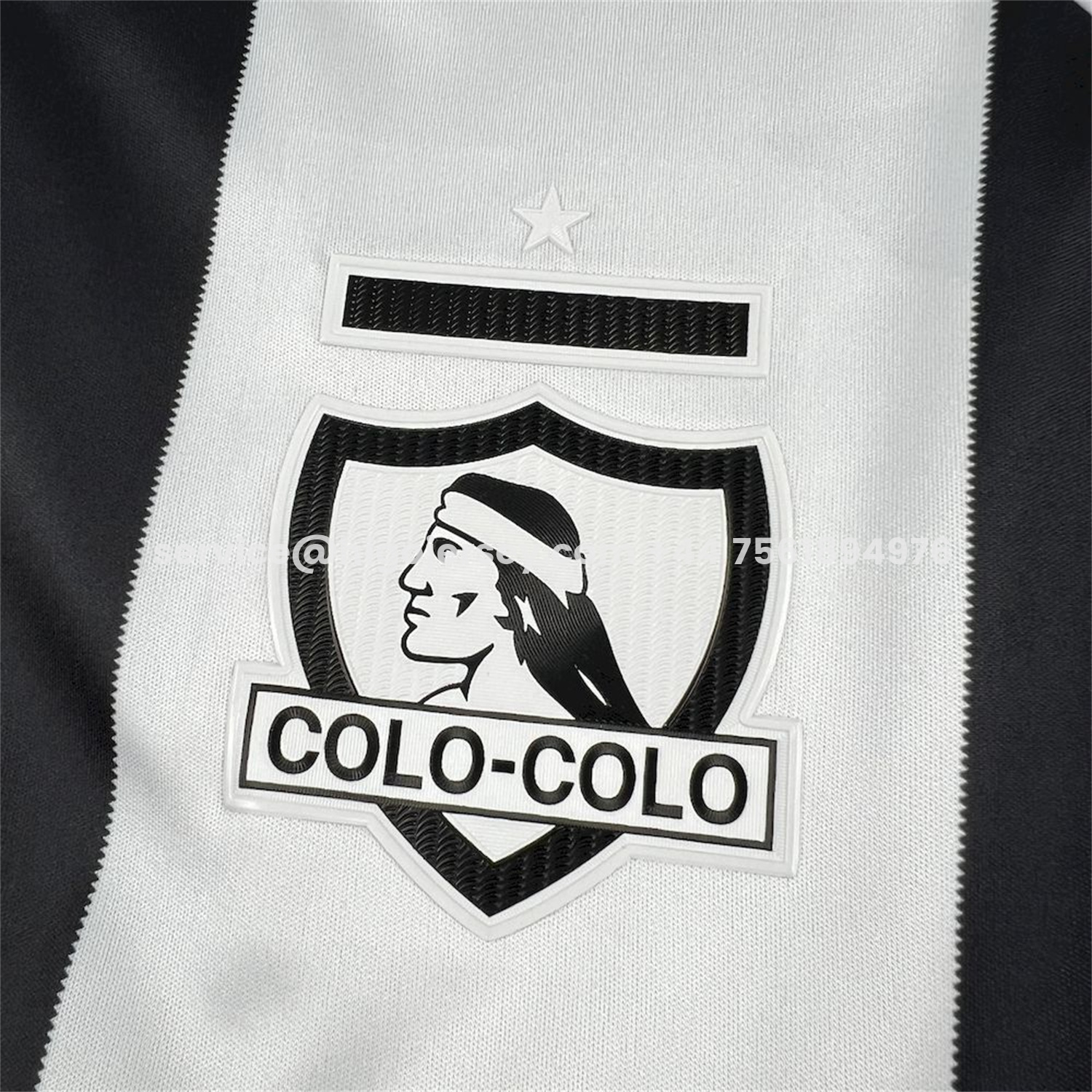 Higojerseys-Colo Colo 25-26 Black And White Special Jersey - Fans Version