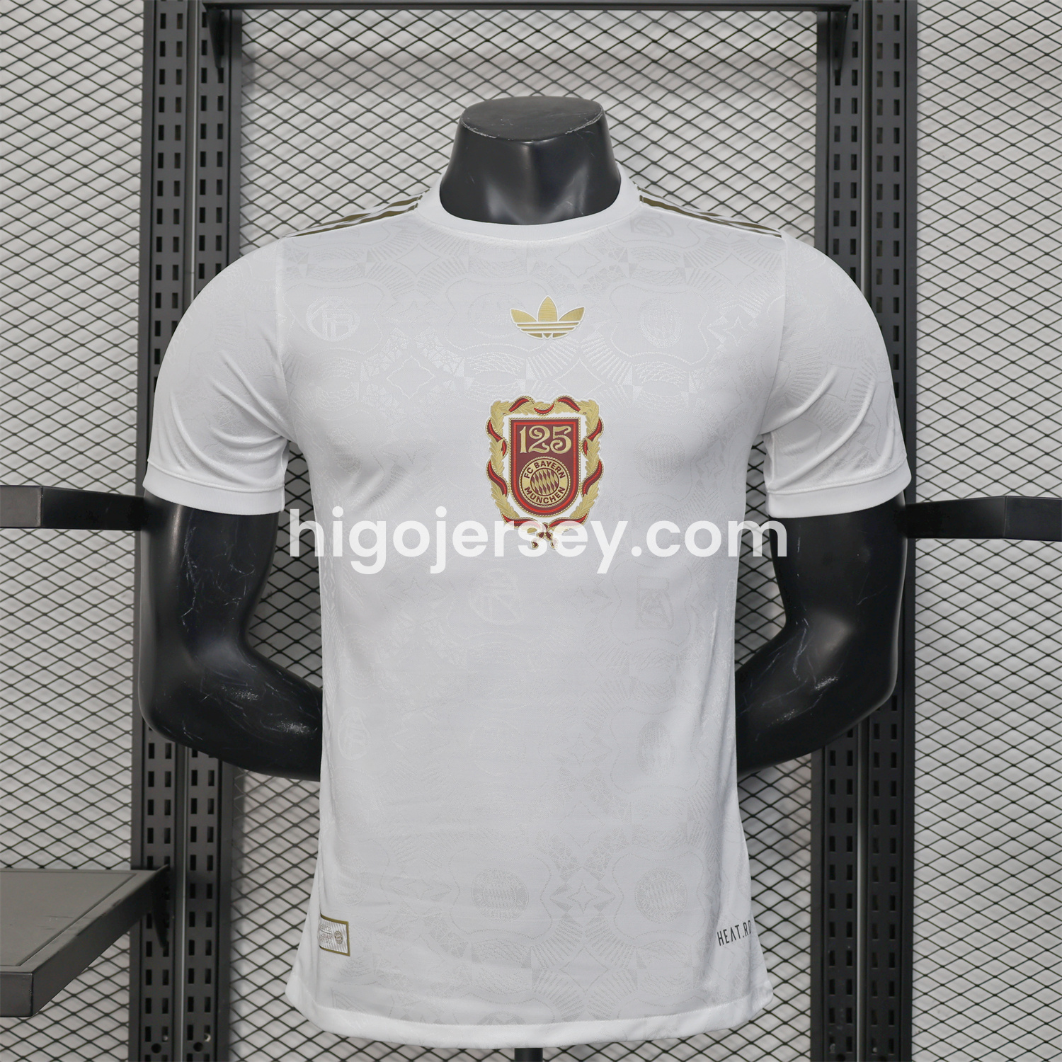 Higojerseys-Bayern Munich 2025 White 125th Anniversary Jersey - with 125th Patch on Back - Player Version