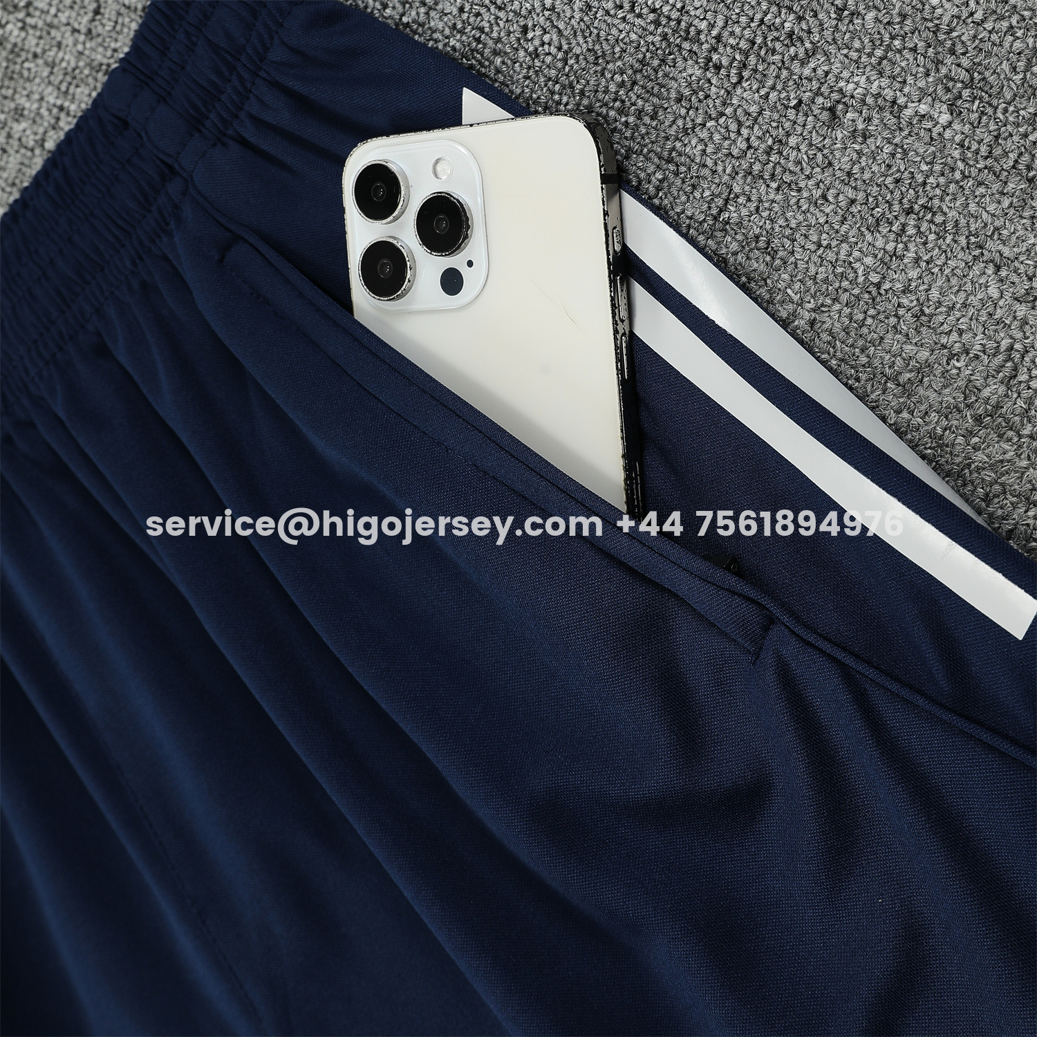 Higojerseys-Arsenal 25-26 Short-Sleeve Training Set - Deep Blue Top & Shorts