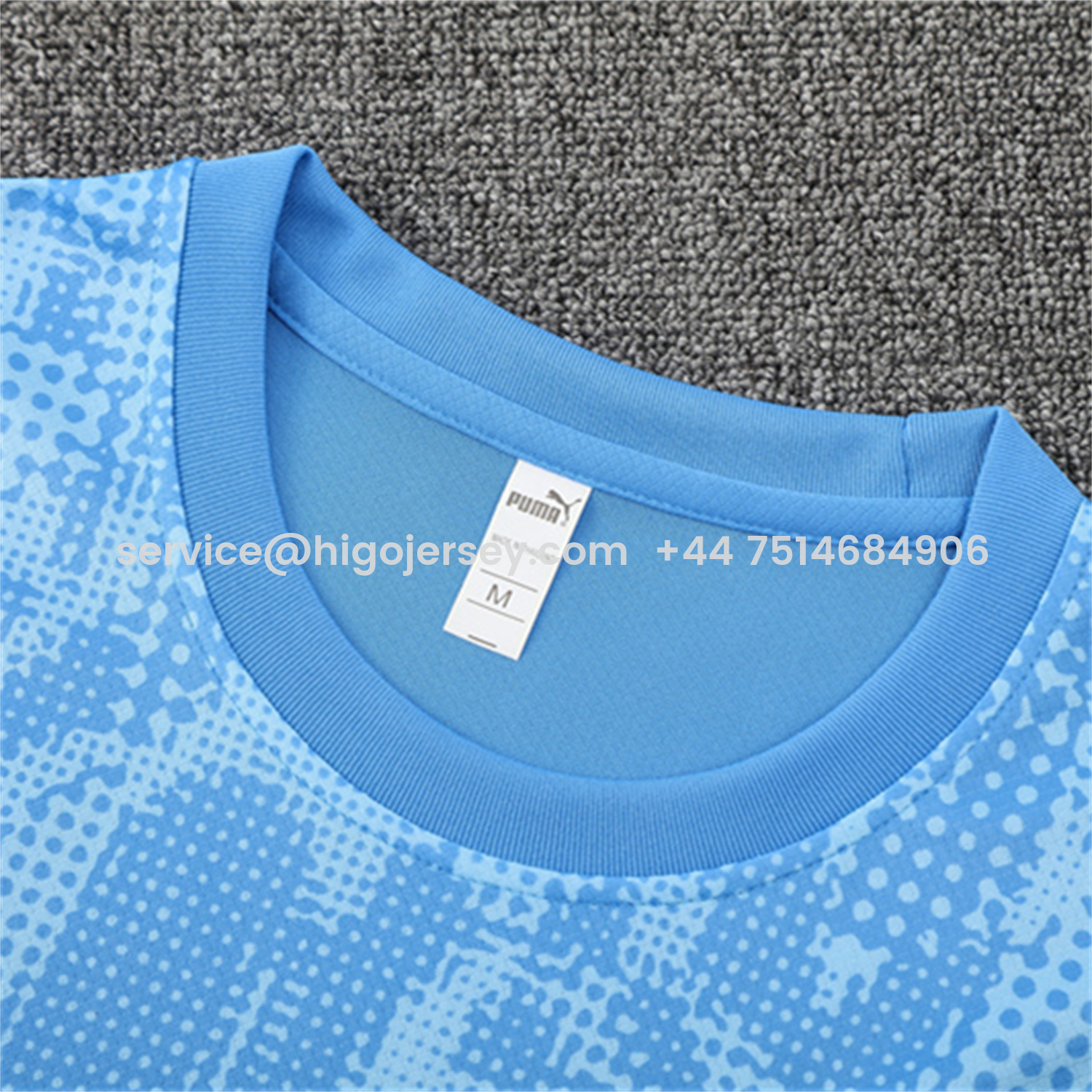 Higojerseys-Manchester City 25-26 Kids Short-Sleeve Training Set - Light Blue Camouflage Top & Deep Blue Shorts