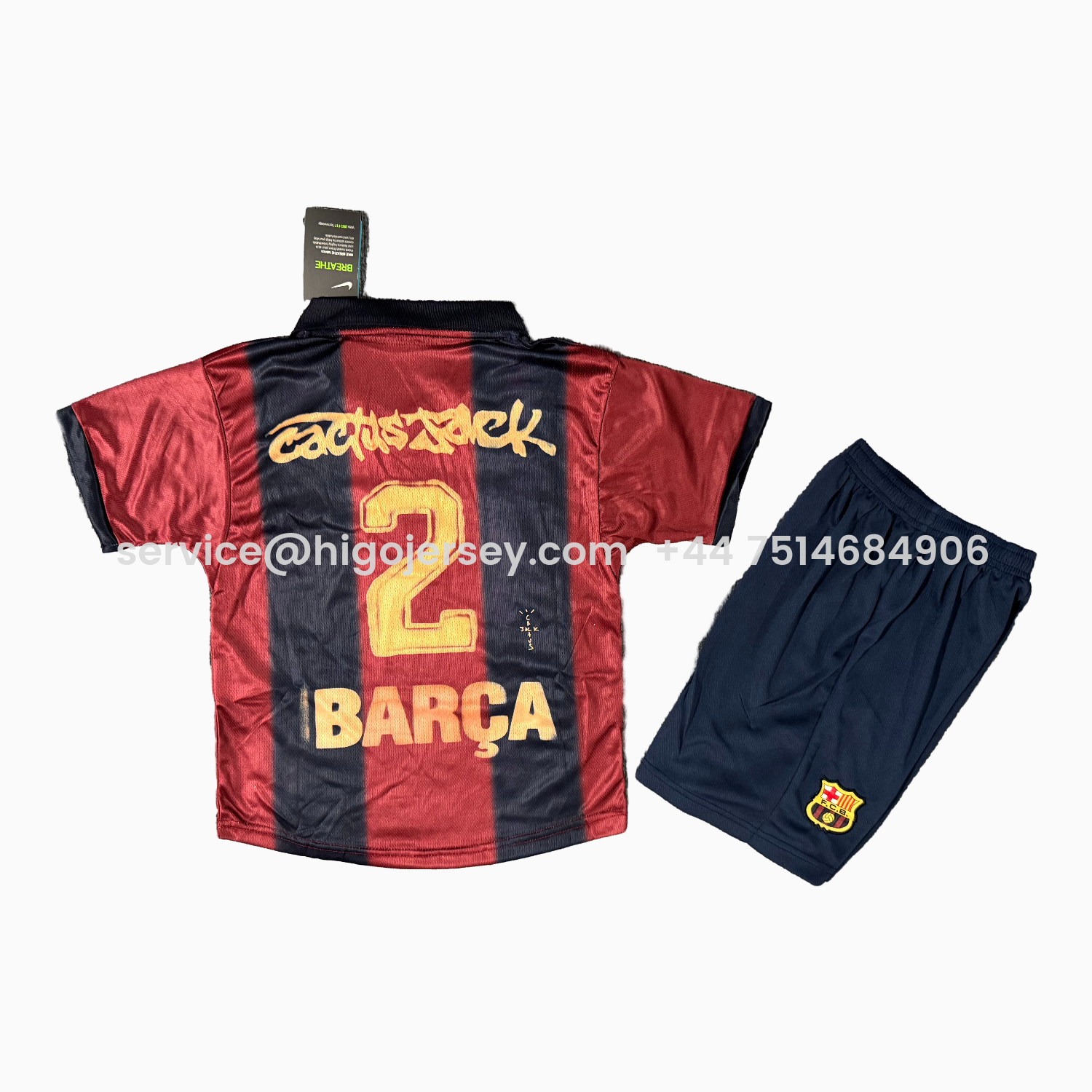 Higojerseys-Barcelona 25-26 Retro Style Ghost Special Kids Kit