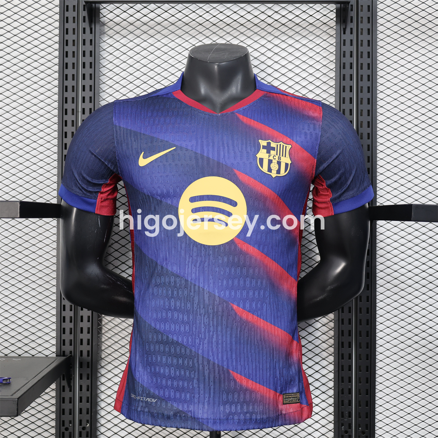Higojerseys-Barcelona 25-26 Red Diagonal Special Blue Jersey - Player Version