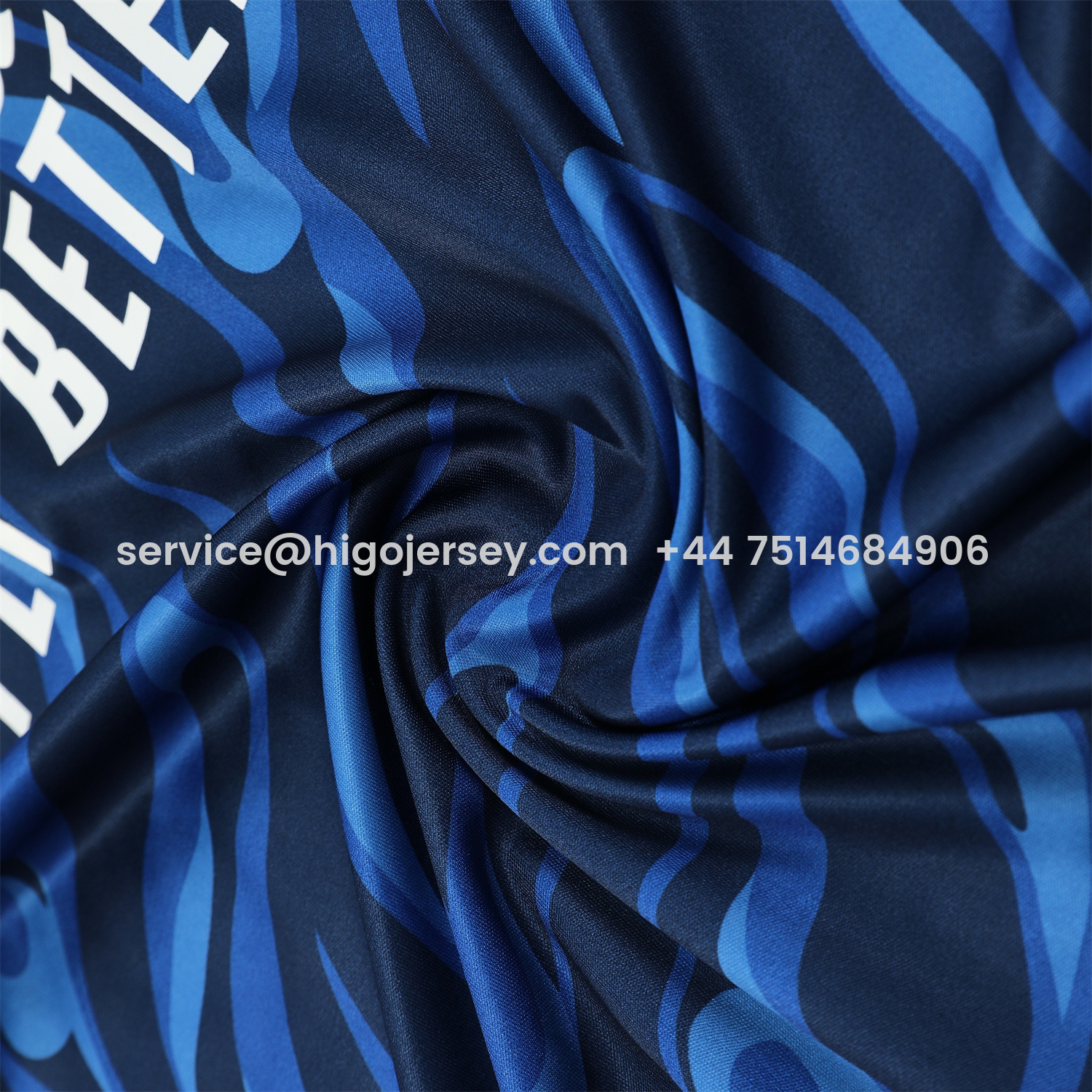 Higojerseys-Real Madrid 25-26 Short-Sleeve Training Set - Blue Water Pattern Top & Deep Blue Shorts