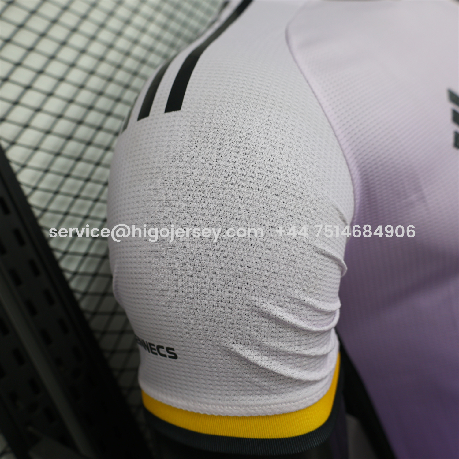 Higojerseys-Algeria 25-26 White-purple Gradient Jersey with Black Chest Text - Player Version