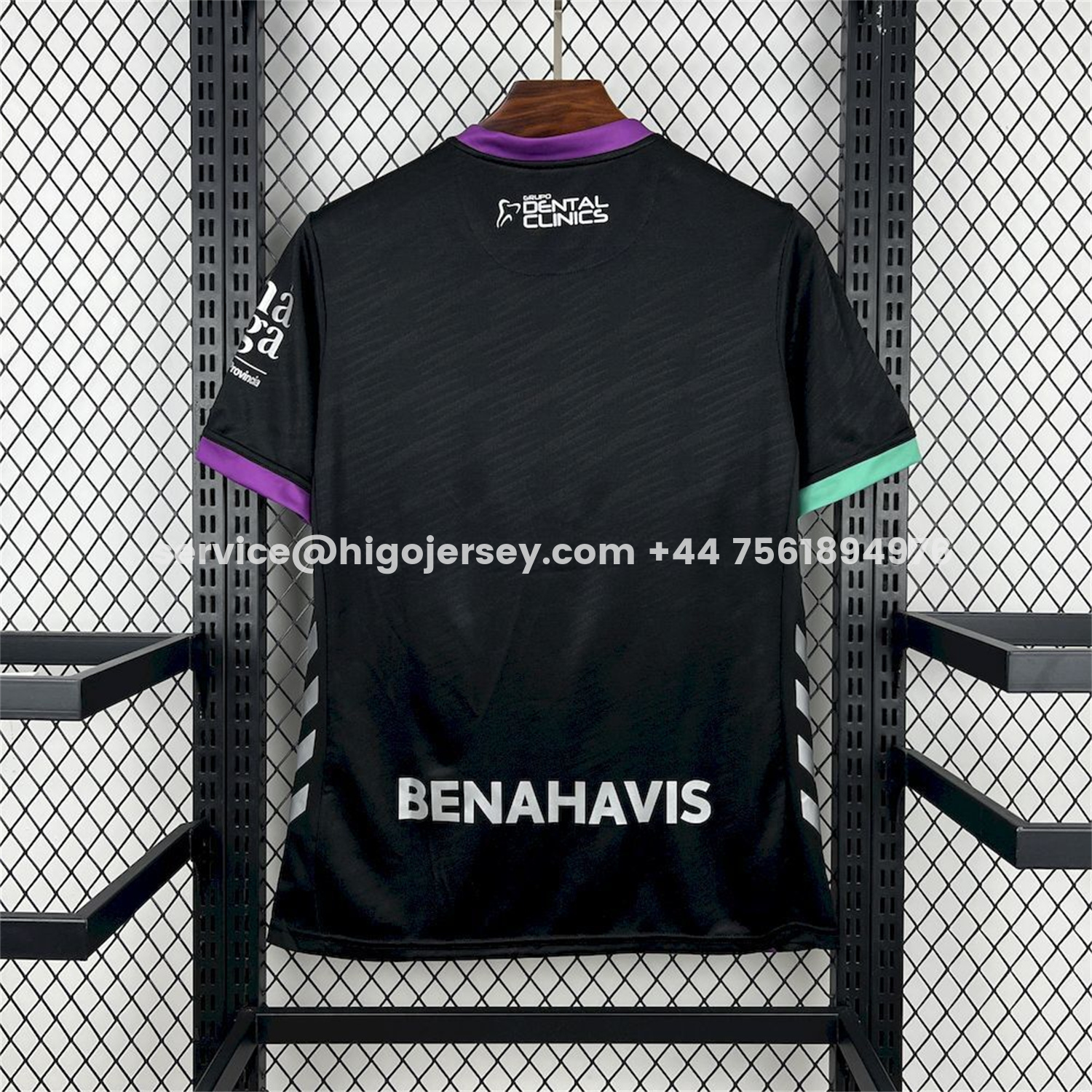 Higojerseys-Malaga 25-26 Away Black Jersey - Fans Version