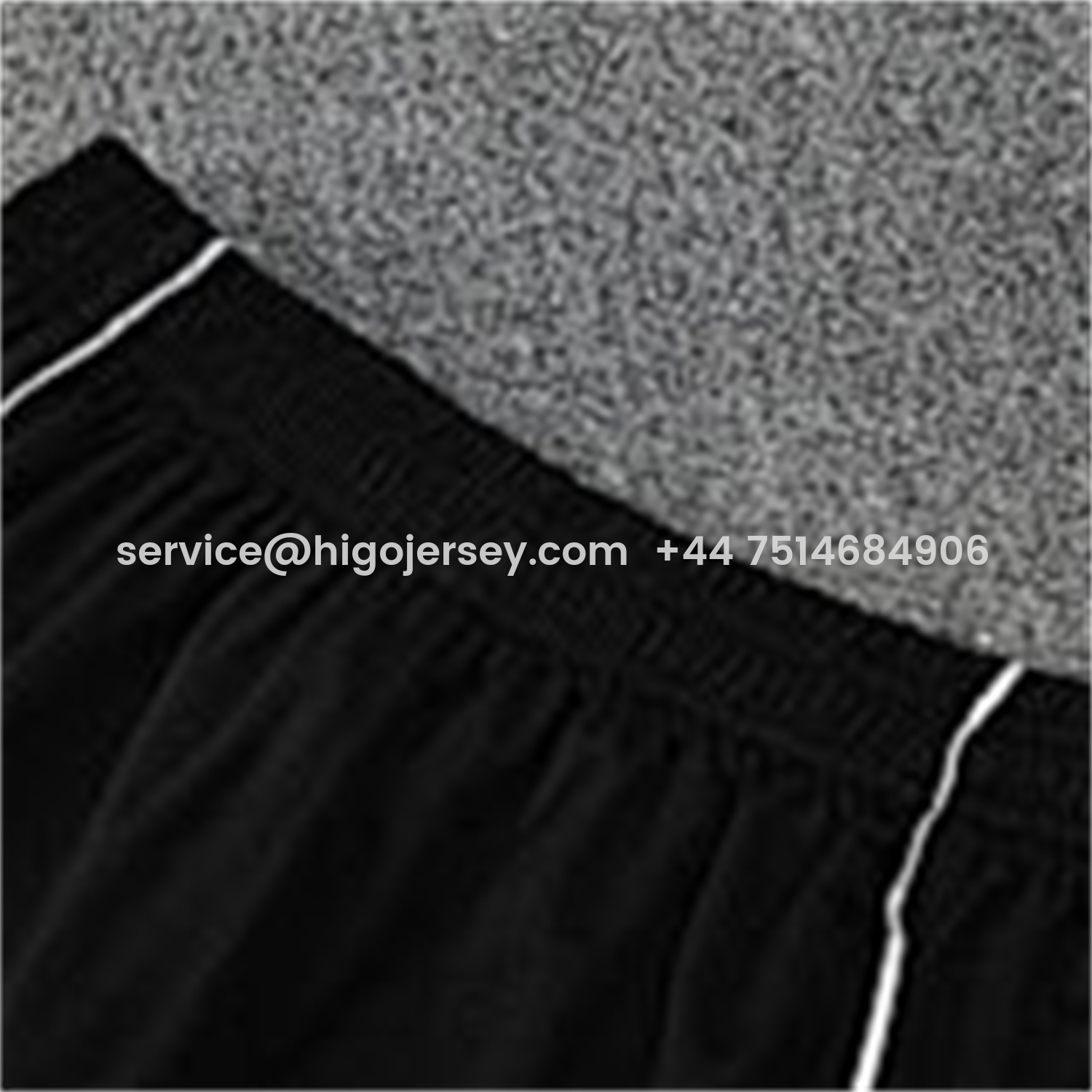 Higojerseys-INT M.A.M 25-26 Short-Sleeve Training Set - Light Grey Stripes Black Top & Black Shorts